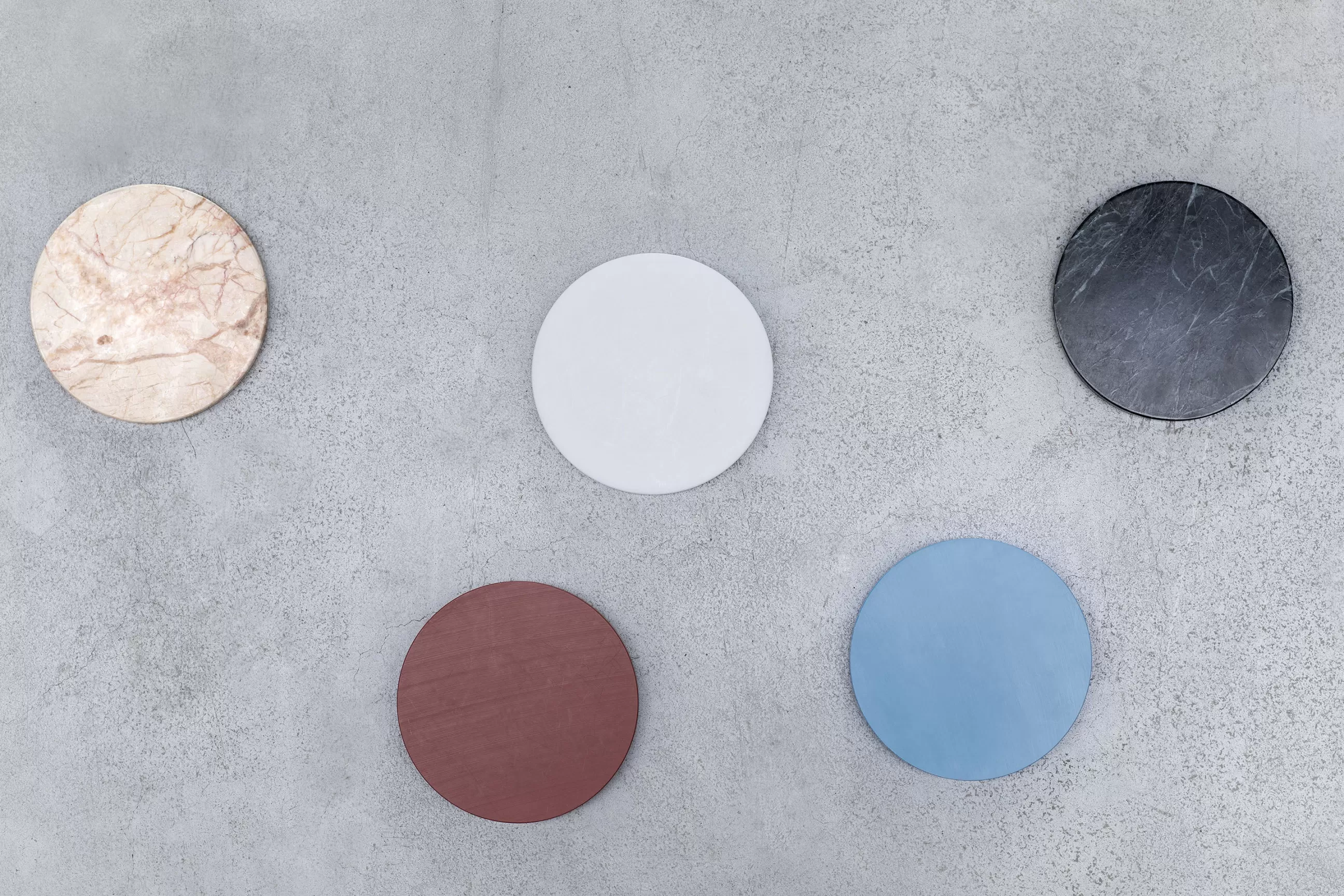 Couteaux Et Planches À Découper>valerie objects Plateau Five Circles Plastique Pierre / Multifonction - Set De 5 / Marbre & Polyethylene - Multicolore