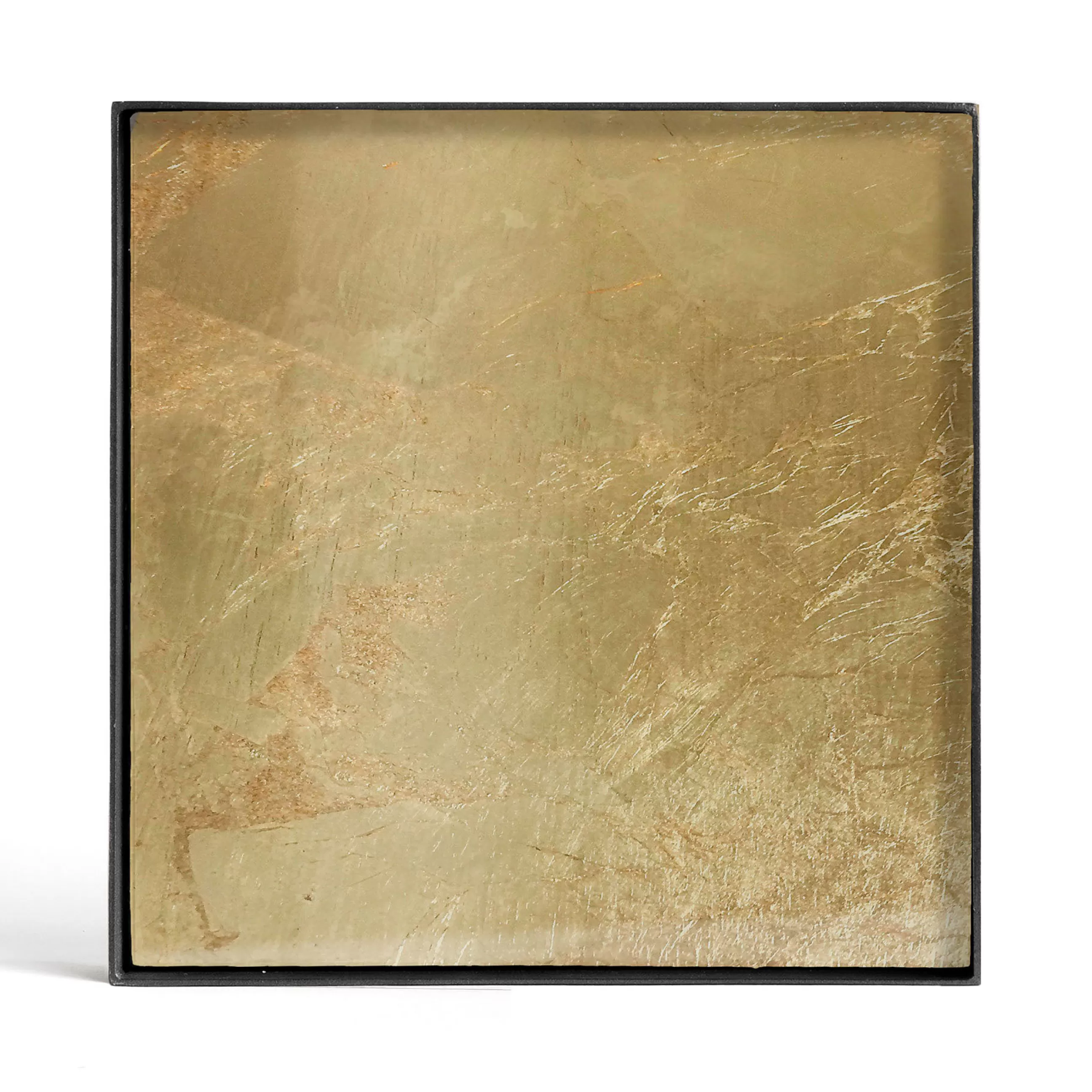 Plateaux Et Plats De Service>Ethnicraft Plateau Gold Leaf Verre Or / Vide-Poche - 16 X 16 Cm - Metal & Verre - Noir - Or