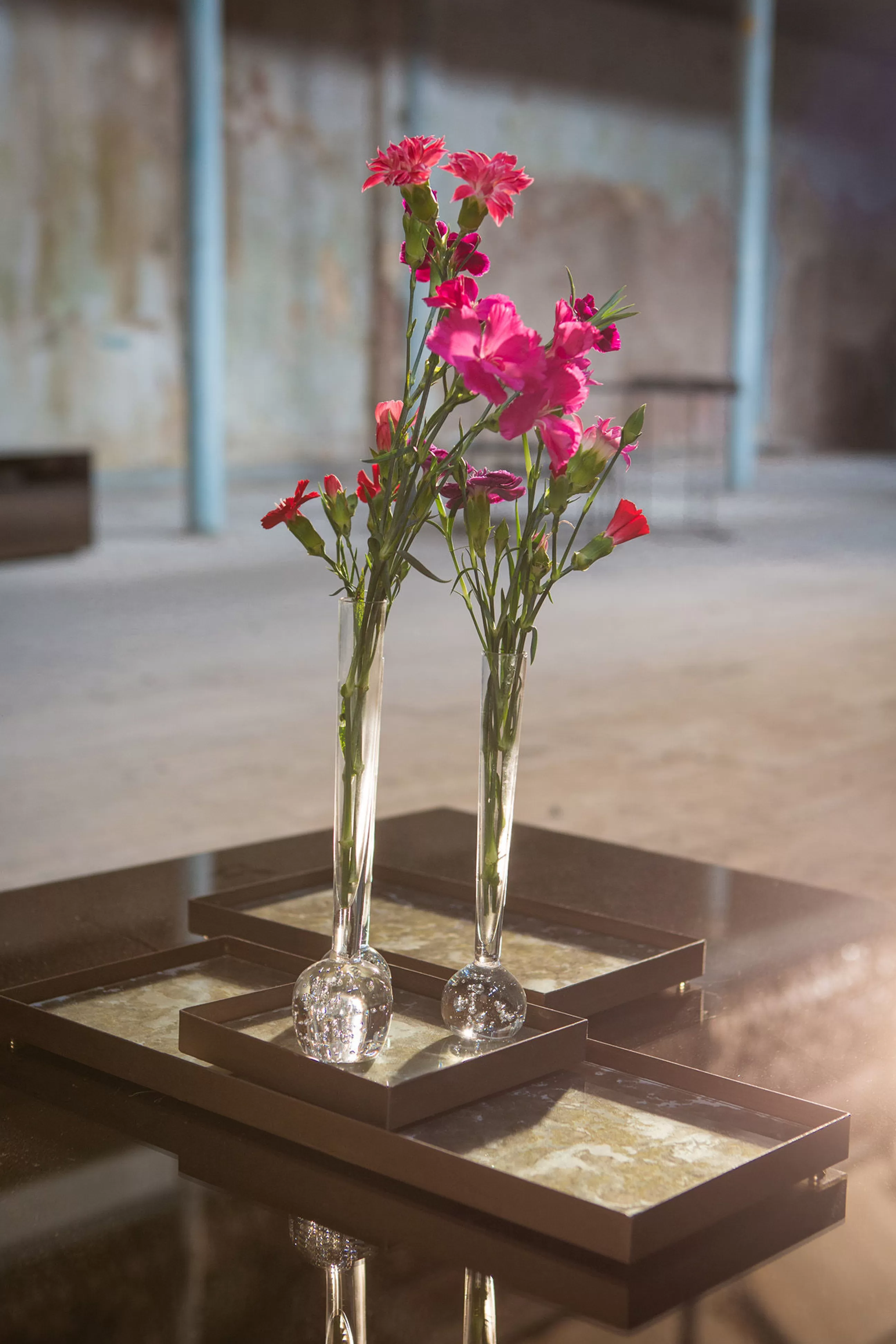Plateaux Et Plats De Service>Ethnicraft Plateau Gold Leaf Verre Or / Vide-Poche - 16 X 16 Cm - Metal & Verre - Noir - Or