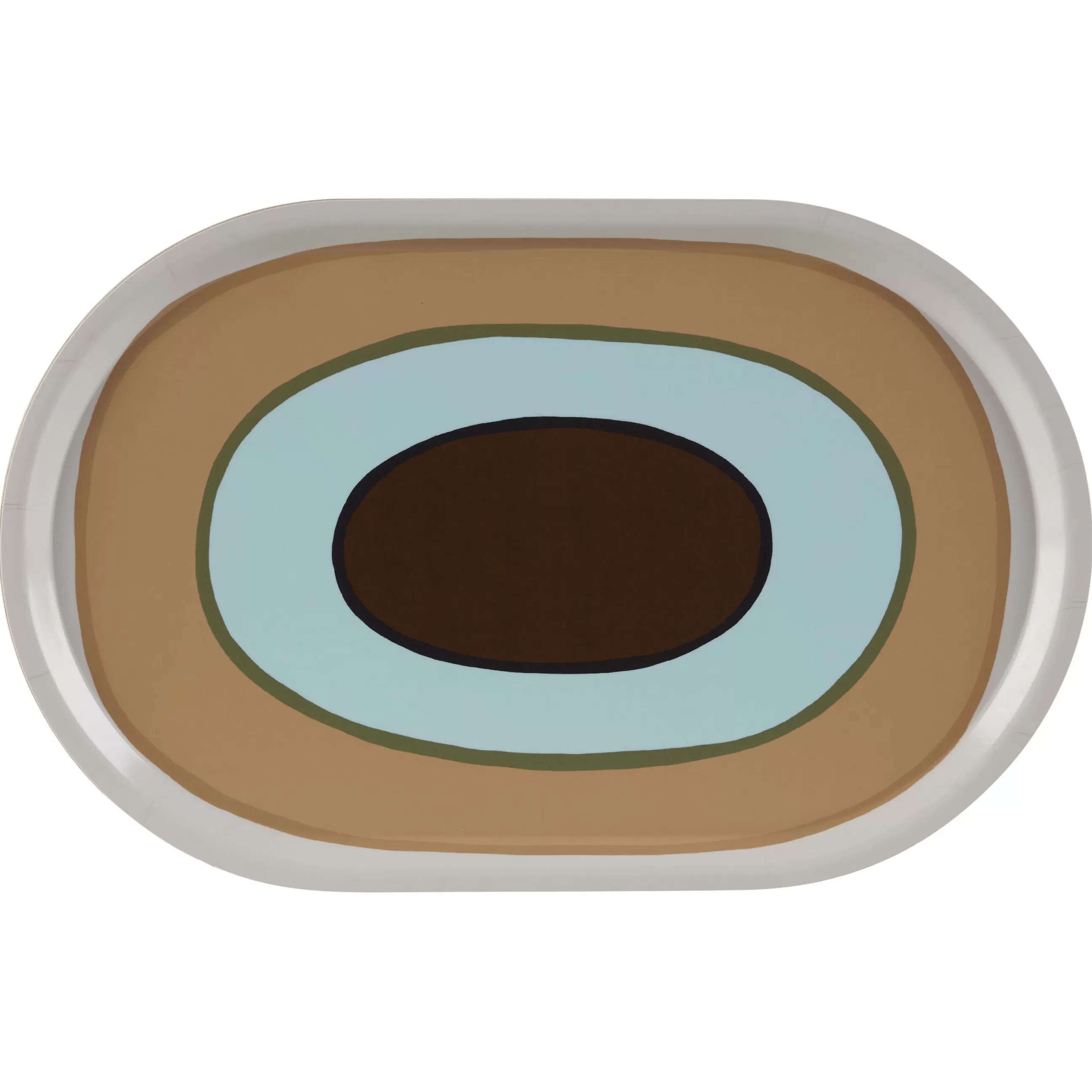 Plateaux Et Plats De Service>Marimekko Plateau Melooni Bois Multicolore / Bois - 44 X 28 Cm - Bleu - Marron - Sable