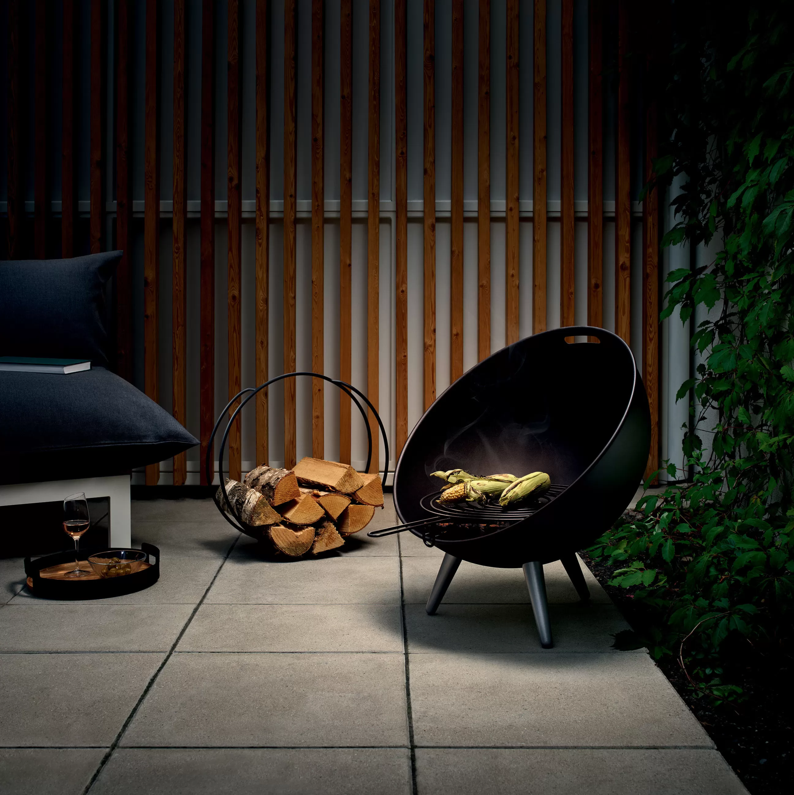 Plateaux Et Plats De Service>Eva Solo Plateau Nordic Kitchen Ceramique Noir Bois Naturel / O 35 Cm - Chene Naturel - Noir Mat