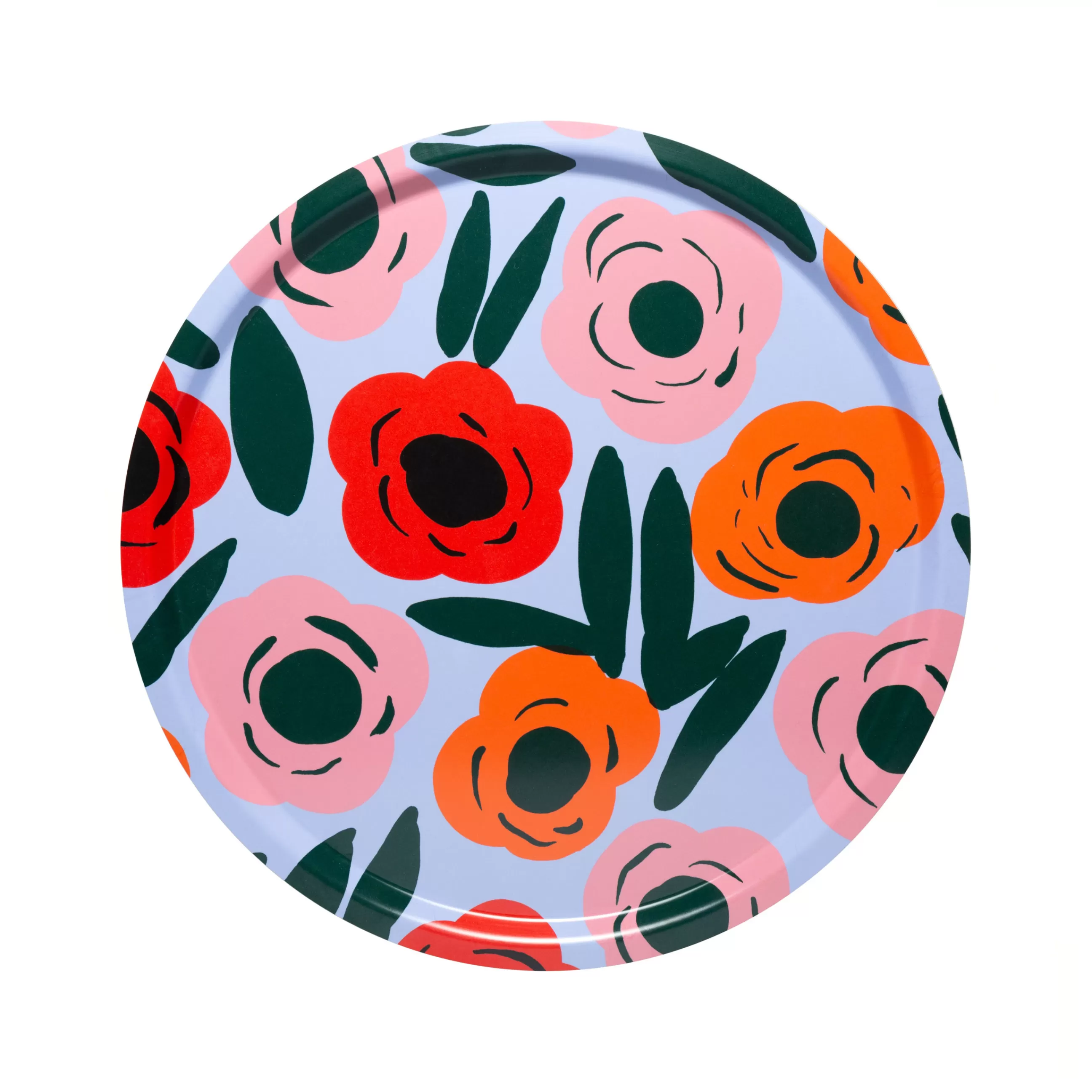 Plateaux Et Plats De Service>Marimekko Plateau Ruukku Bois Bleu Rouge Vert / Bois - O 31 Cm - Bleu Clair - Rouge - Vert Fonce