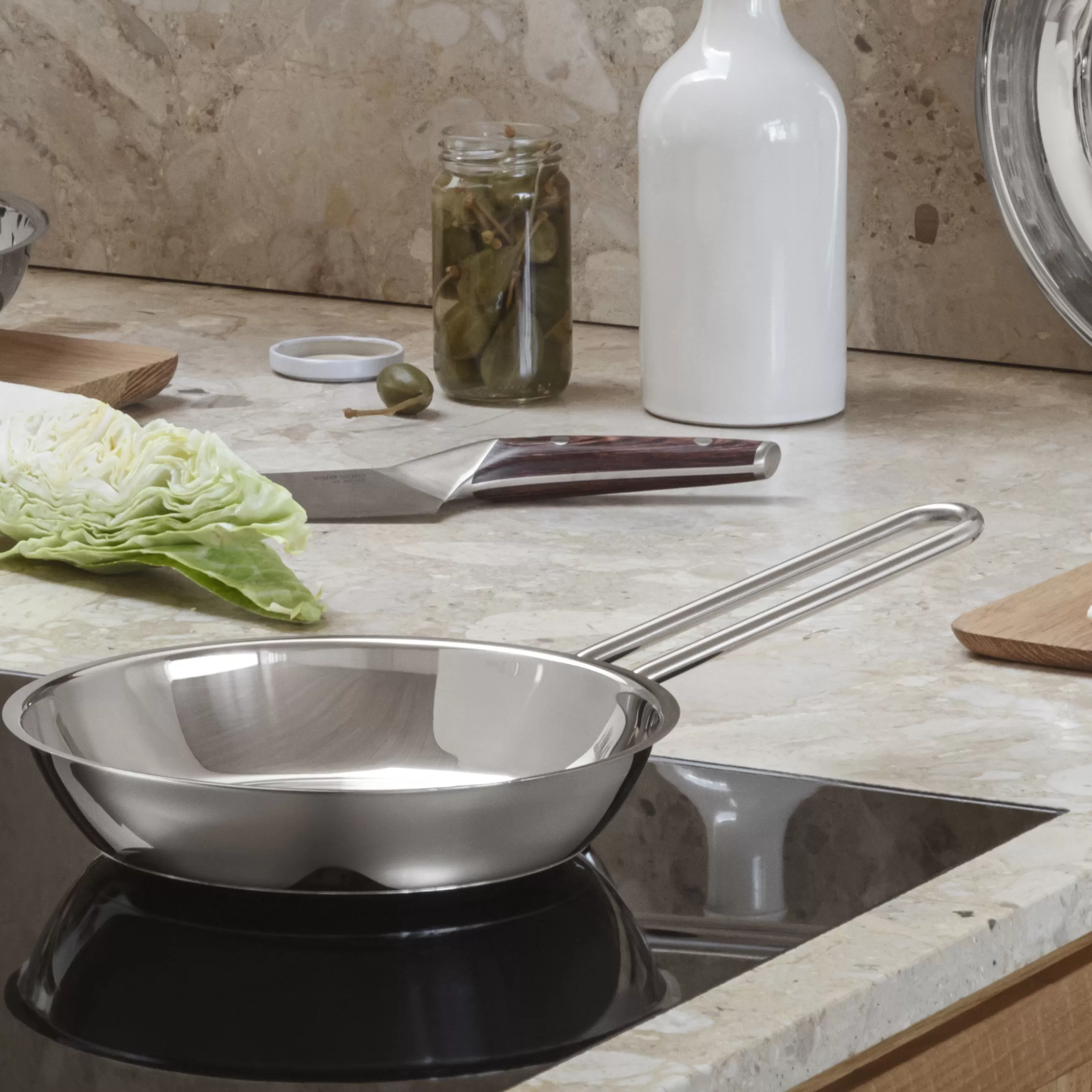 Plats Et Cuisson>Eva Solo Poele  Metal / O 20 Cm - Structure Nid D'Abeille / Tous Feux Dont Induction - Acier Poli