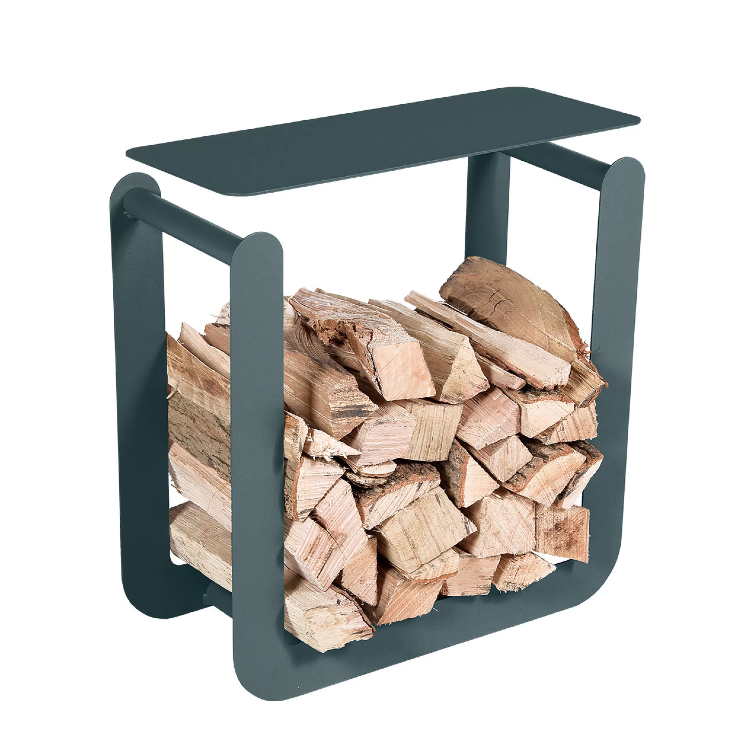Compléments D'Ameublement>Fermob Porte-Buches Nevado Metal Gris / Tabouret - L 60 X H 60 Cm - Gris Orage