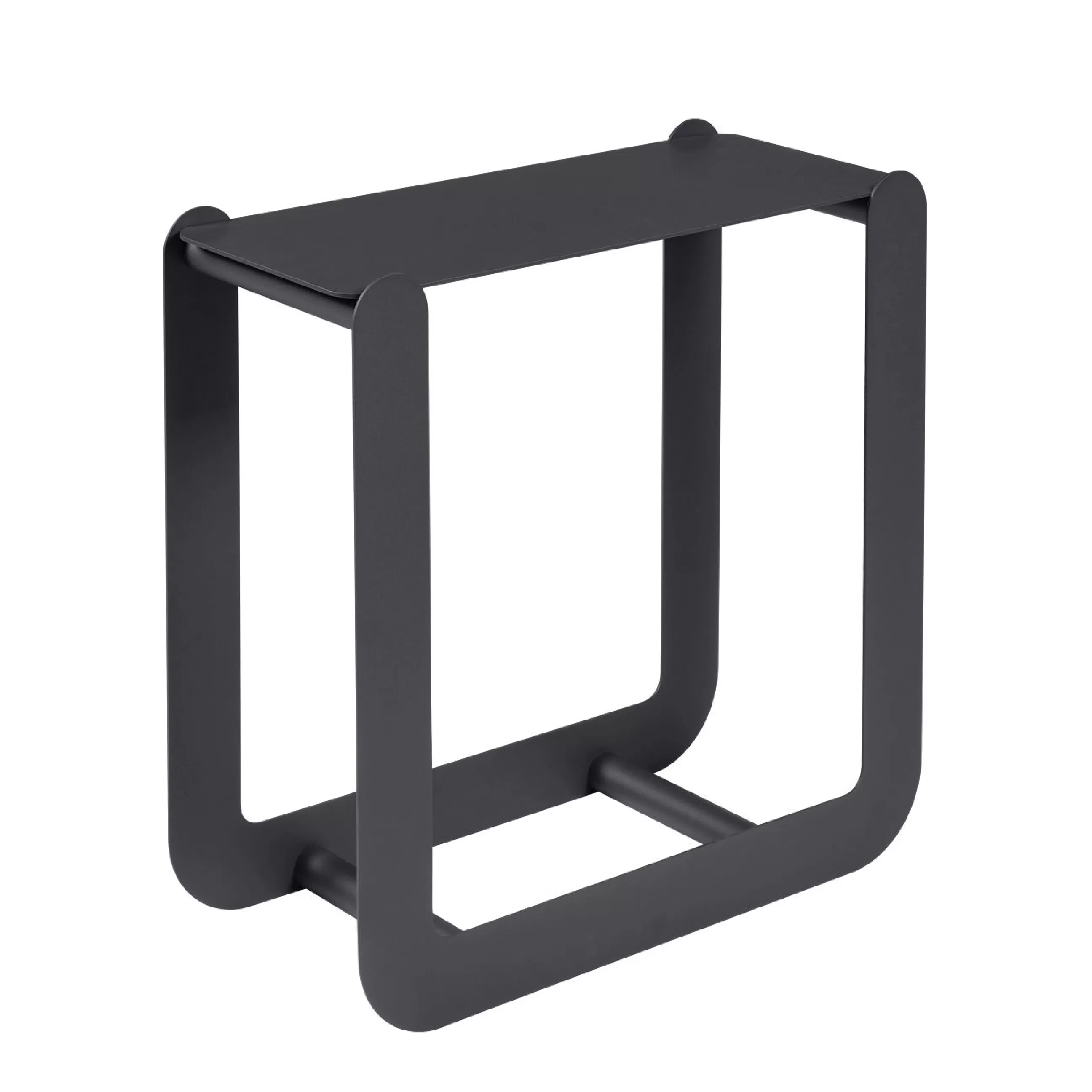 Déco Et Accessoires De Jardin>Fermob Porte-Buches Nevado Metal Noir / Tabouret - L 60 X H 60 Cm - Carbone