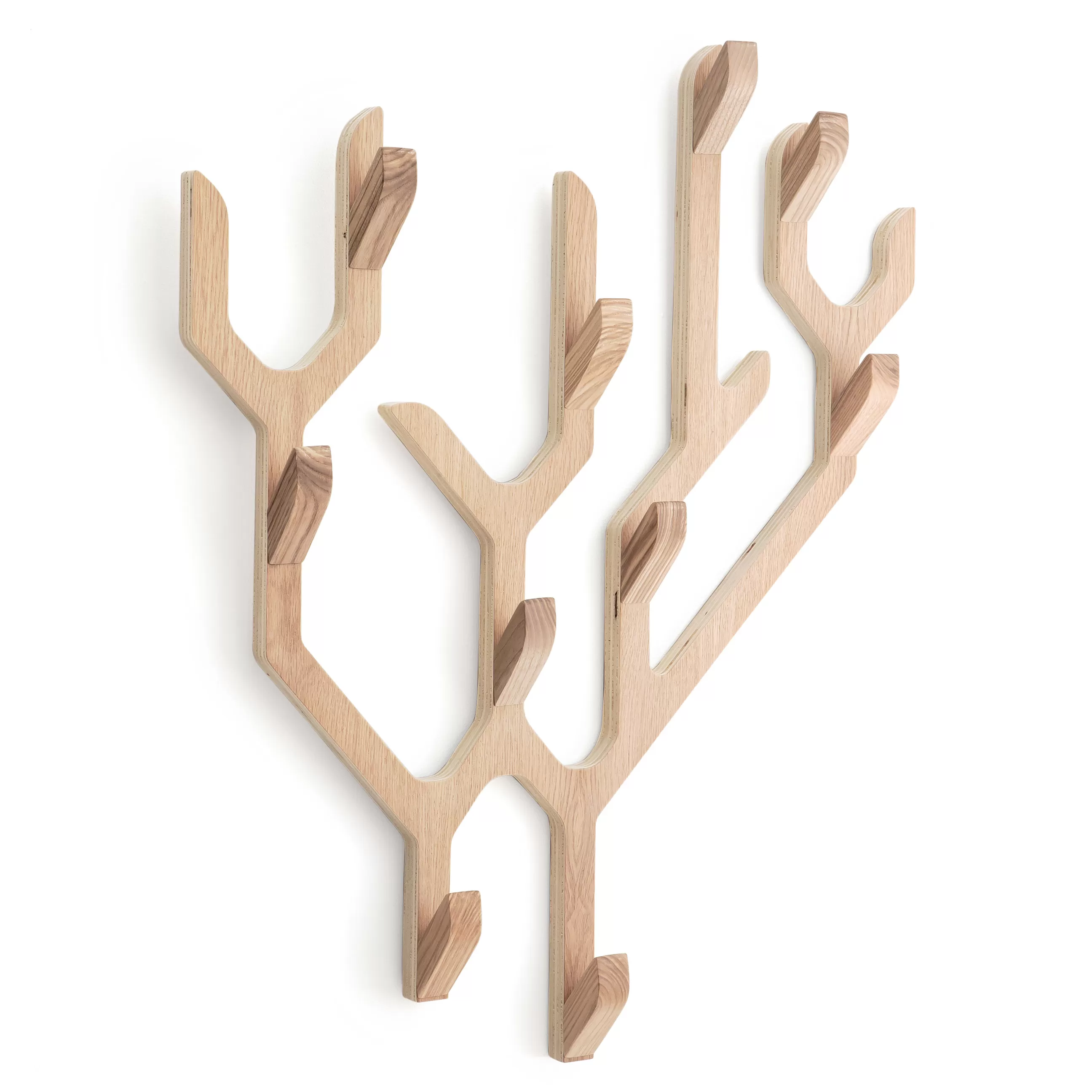 Portemanteaux Patères Portants>Harto Portemanteau Mural Ambroise Bois Naturel / L 56.5 X H 67.7 Cm - Chene - Chene Naturel