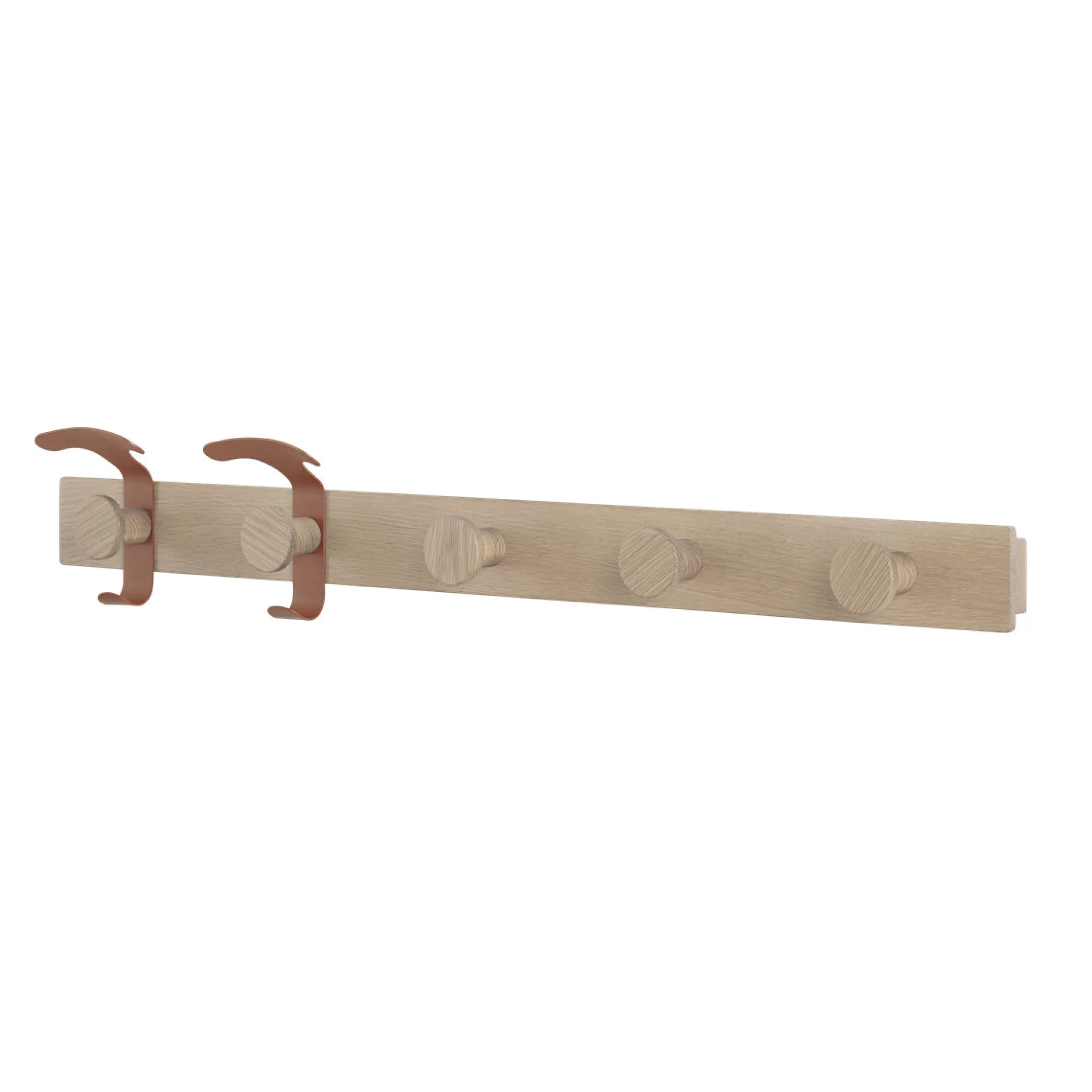Portemanteaux Patères Portants>Muuto Portemanteau Mural Avail Bois Naturel / L 87,5 Cm - Chene - Marron-Cuivre