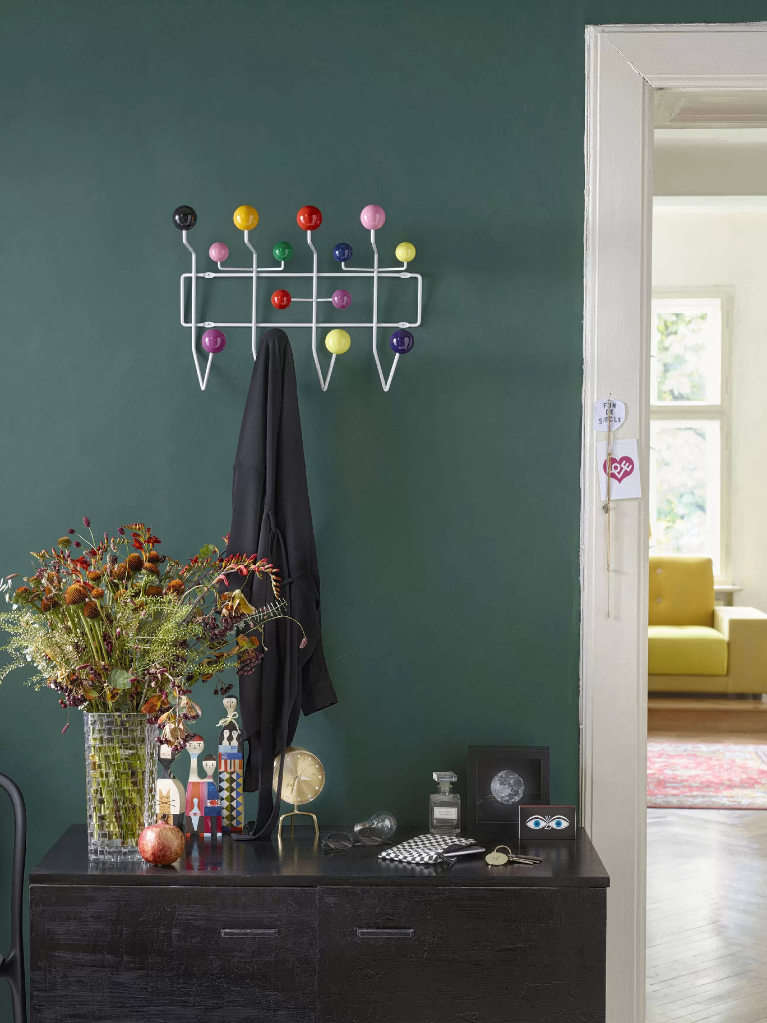 Portemanteaux Patères Portants>Vitra Portemanteau Mural Hang It All Metal Bois Multicolore / Eames (1953) - Blanc - Multicolore