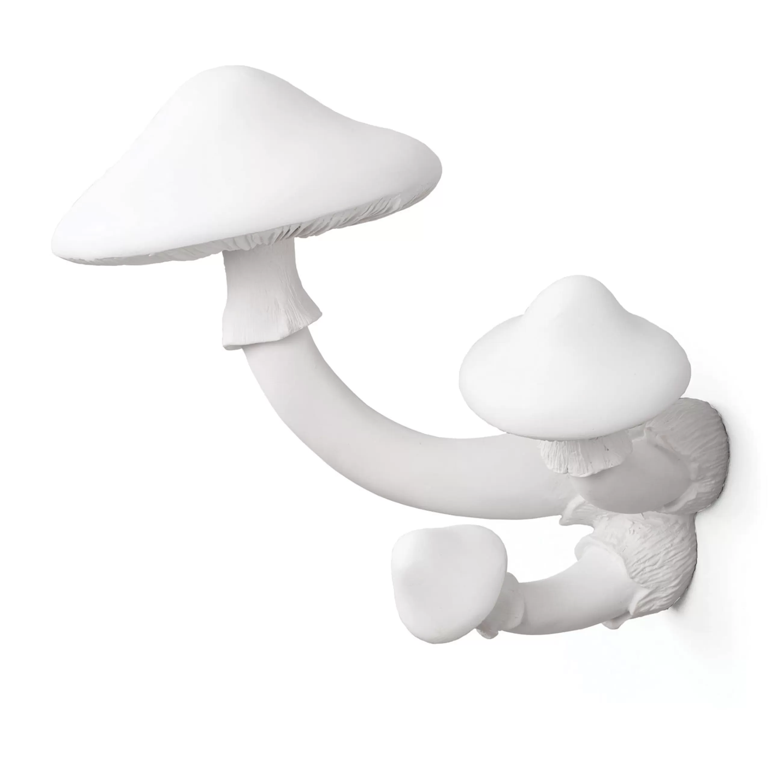 Portemanteaux Patères Portants>Seletti Portemanteau Mural Mushroom Plastique/ 3 Champignons-Patères - H 16 Cm - Blanc