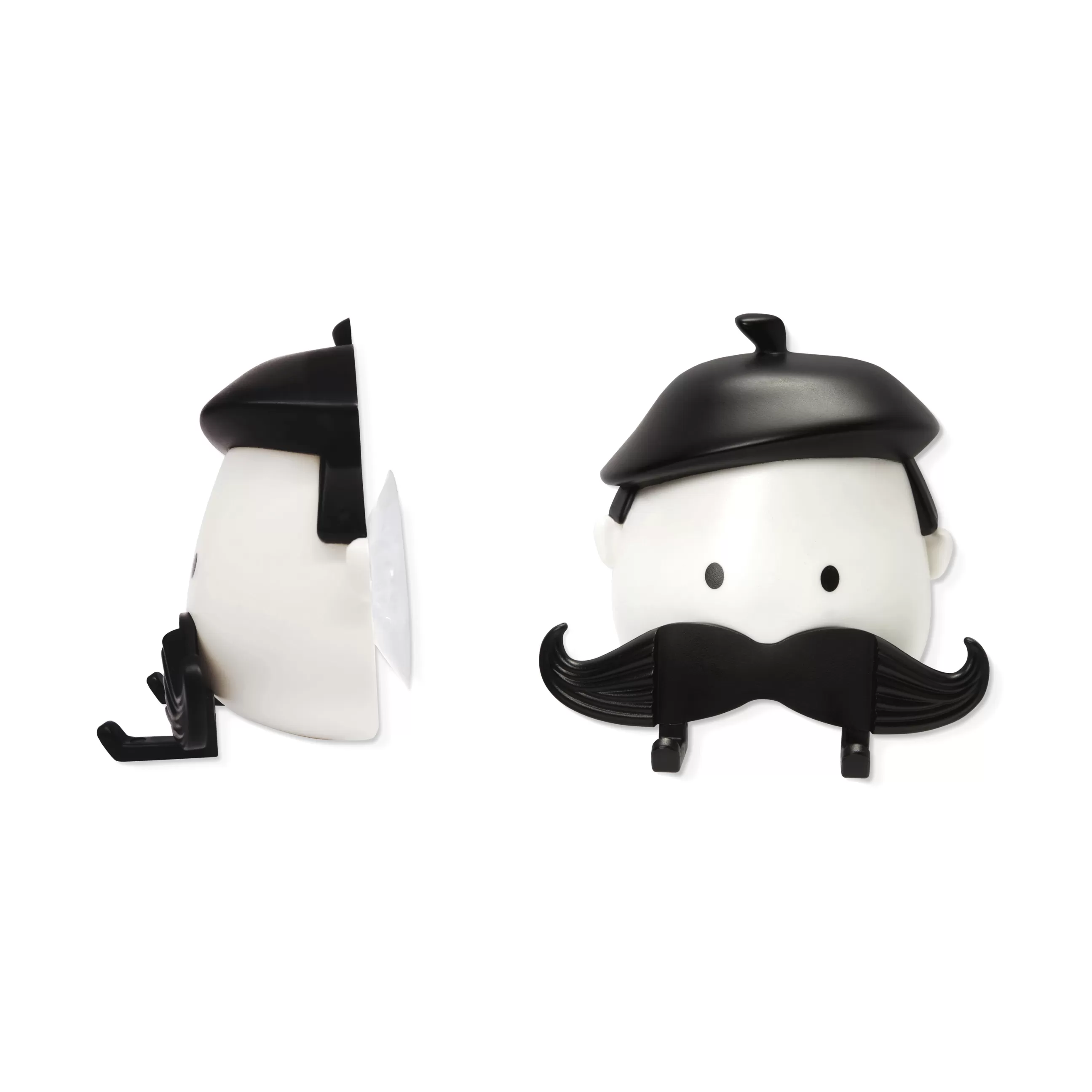 Accessoires Salle De Bains>Pa Design Porte-Rasoir Mr Razor Plastique Blanc Noir / Avec Ventouse - Blanc - Noir