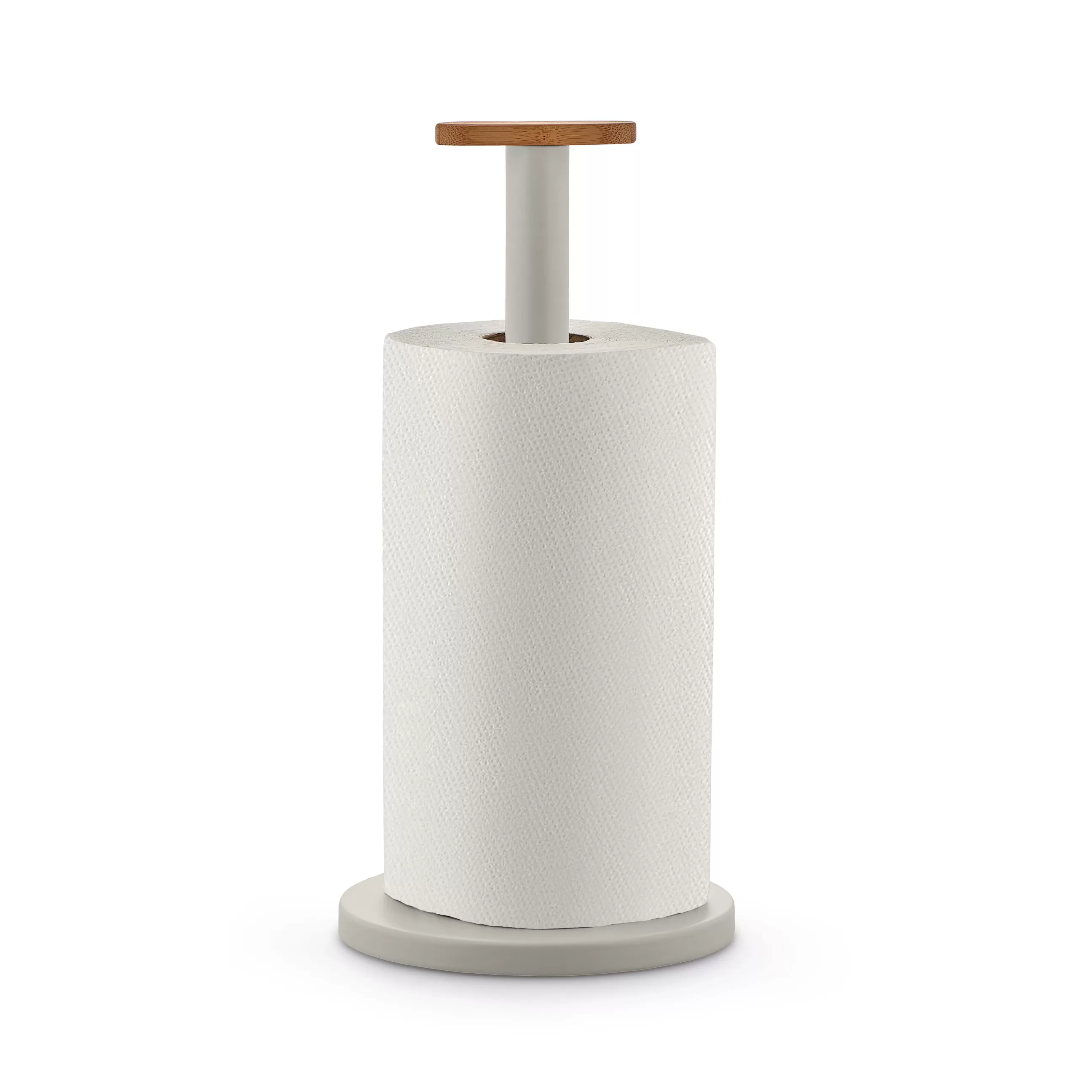 Nettoyage Et Rangement>Alessi Porte-Rouleau Essuie-Tout Mattina Metal Gris / Acier & Bambou - Bambou - Rouge