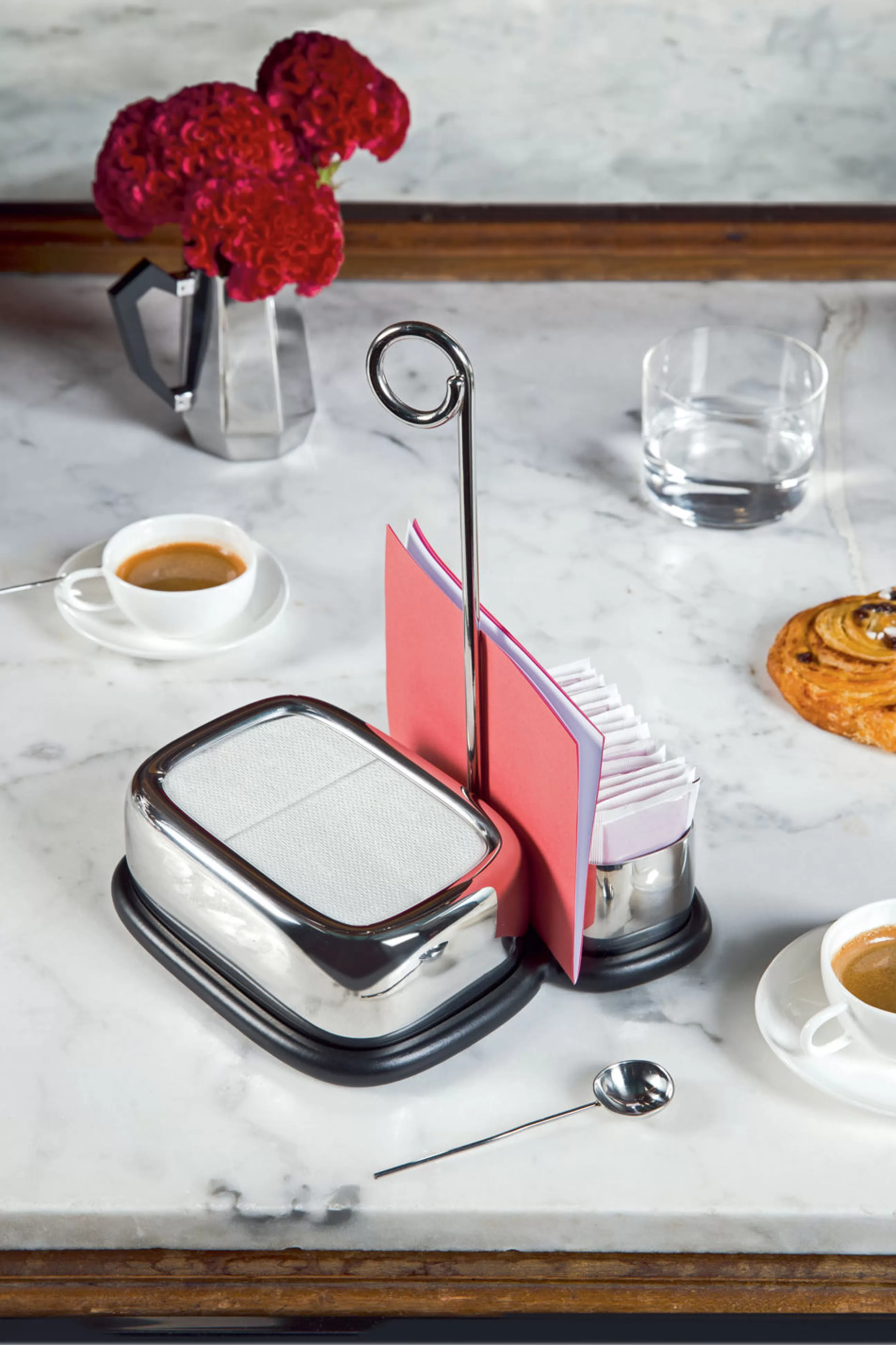 Accessoires Cuisine>Alessi Porte-Serviettes En Papier Bibo Metal / L 15 X H 6 Cm - Acier