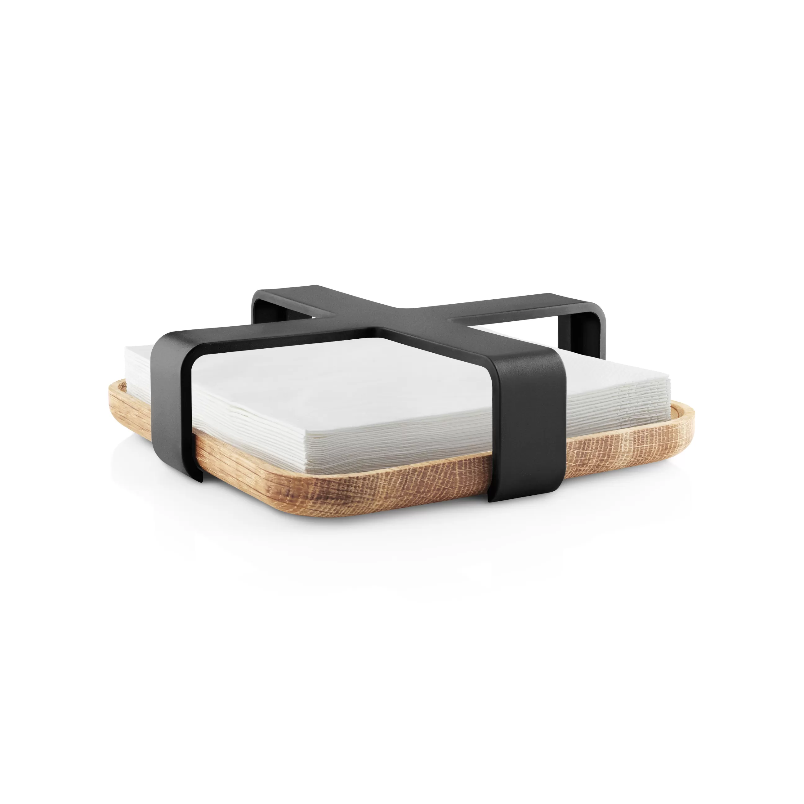 Accessoires Cuisine>Eva Solo Porte-Serviettes En Papier Nordic Kitchen Plastique Noir Bois Naturel / 19 X 19 Cm - Chene - Noir