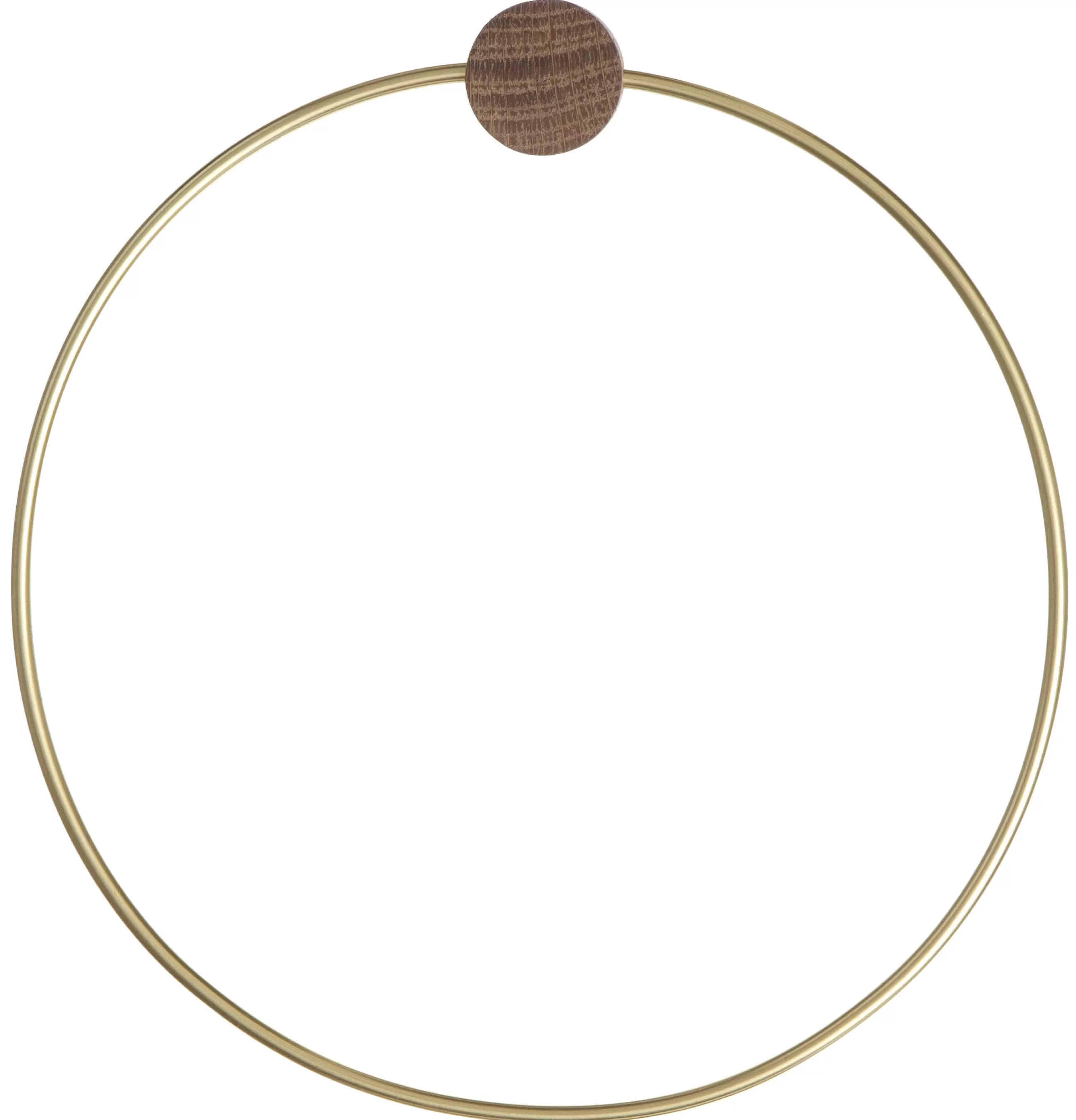 Accessoires Salle De Bains>Ferm Living Porte-Serviettes Mural Brass Bois Or Bois Naturel Metal - Bois Naturel - Laiton