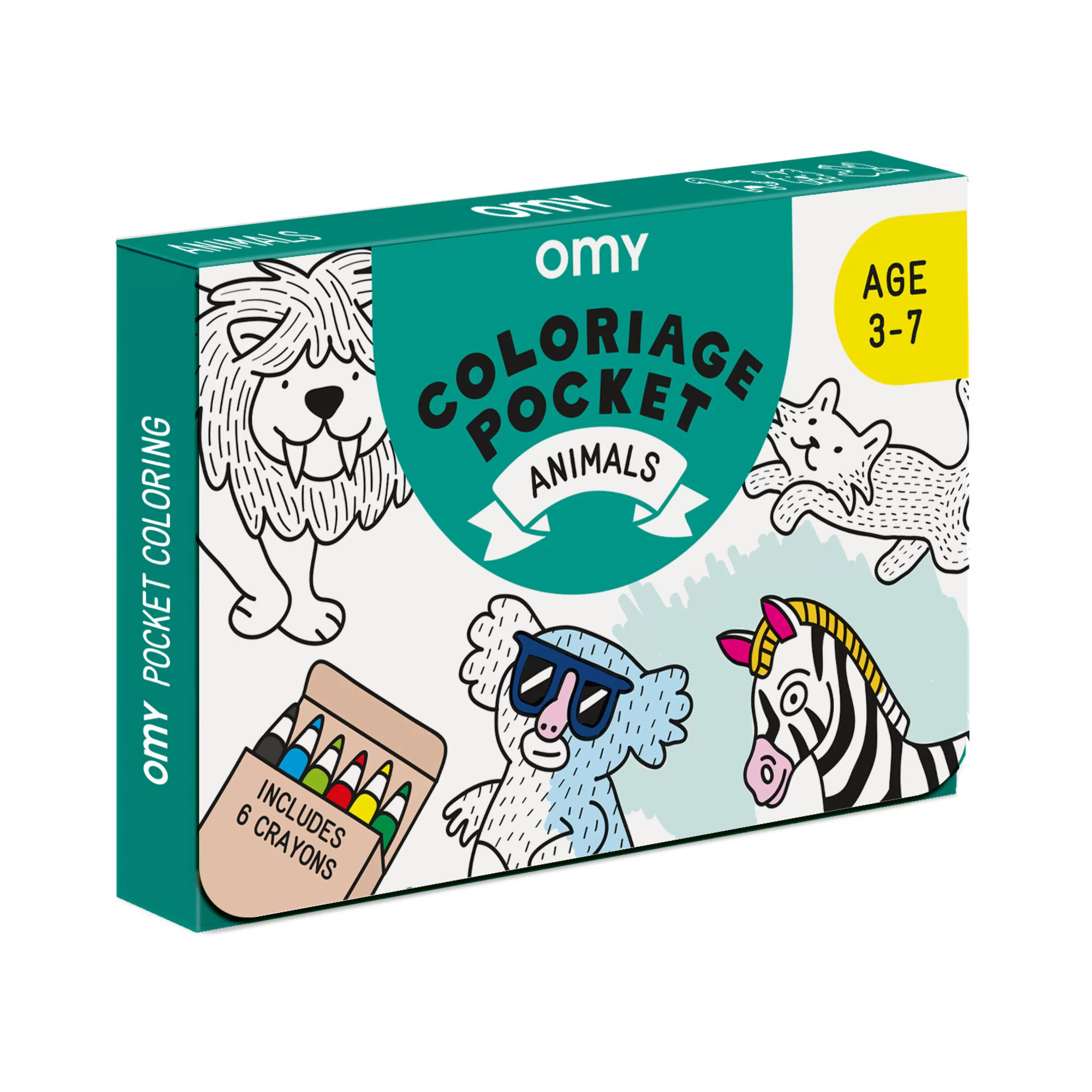 Jeux Et Loisirs>OMY Design & Play Poster A Colorier Coloriage Pocket - Papier Blanc Noir / 52 X 38 Cm - Blanc - Noir