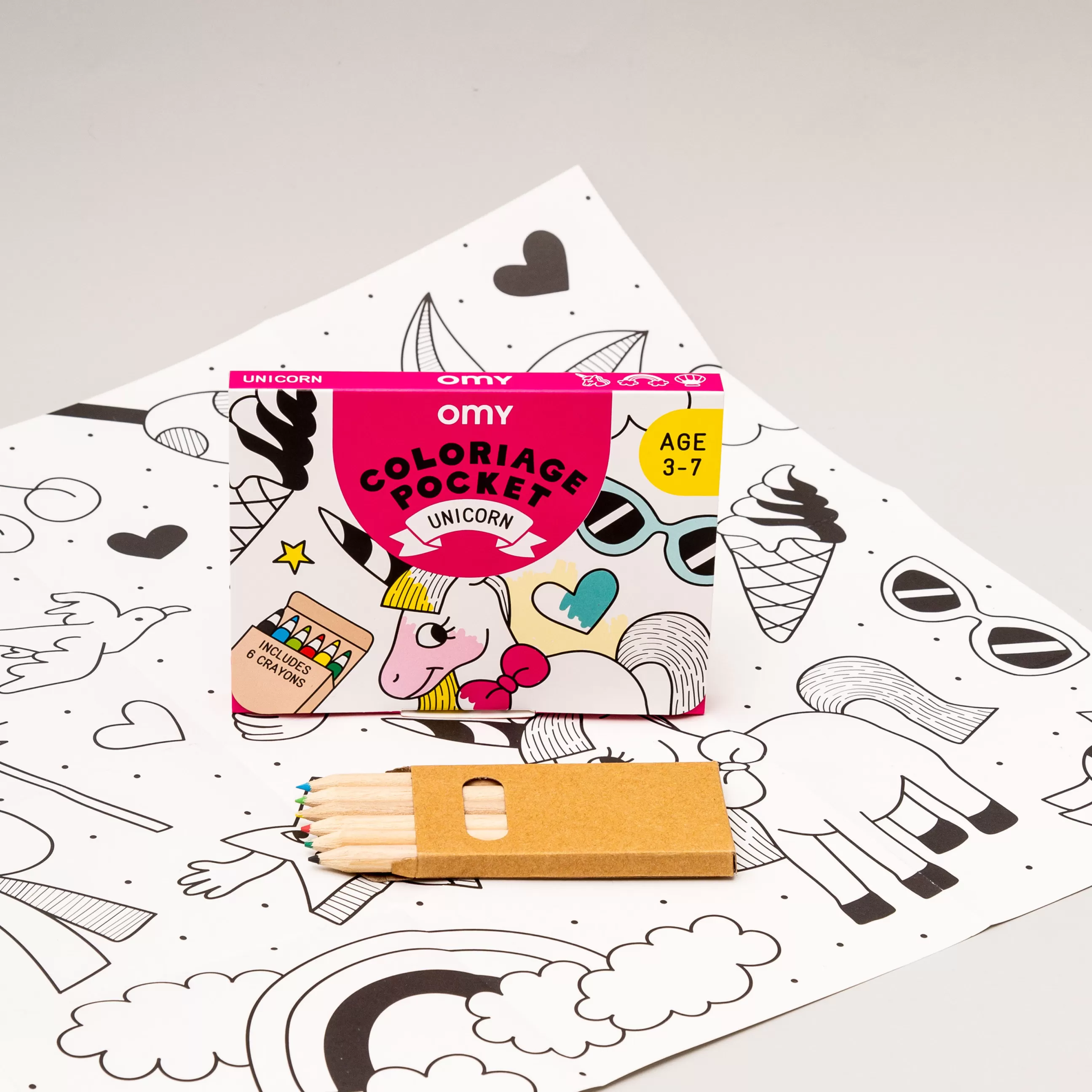 Jeux Et Loisirs>OMY Design & Play Poster A Colorier Coloriage Pocket - Papier Blanc Noir / 52 X 38 Cm - Blanc - Noir