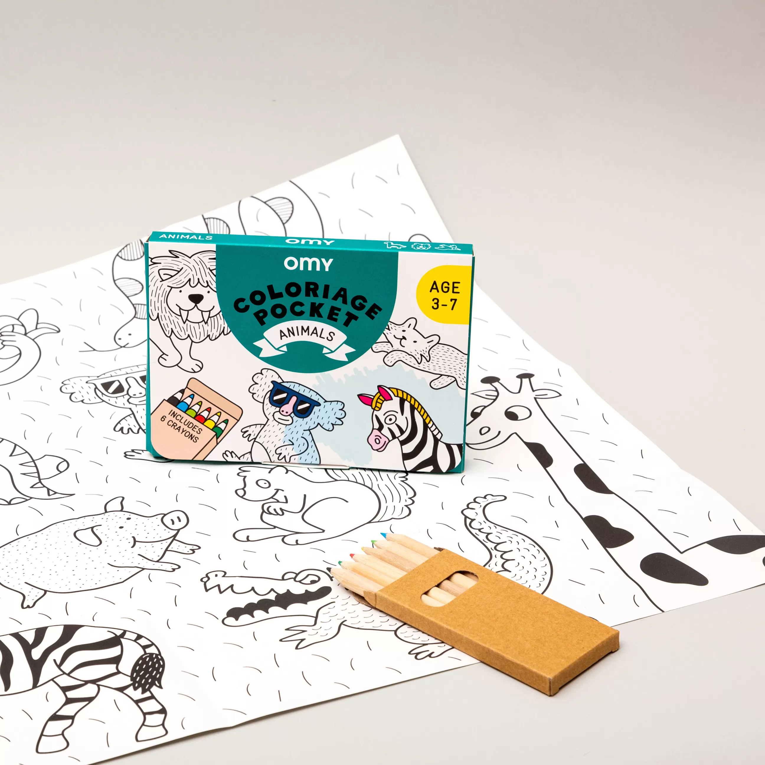 Jeux Et Loisirs>OMY Design & Play Poster A Colorier Coloriage Pocket - Papier Blanc Noir / 52 X 38 Cm - Blanc - Noir