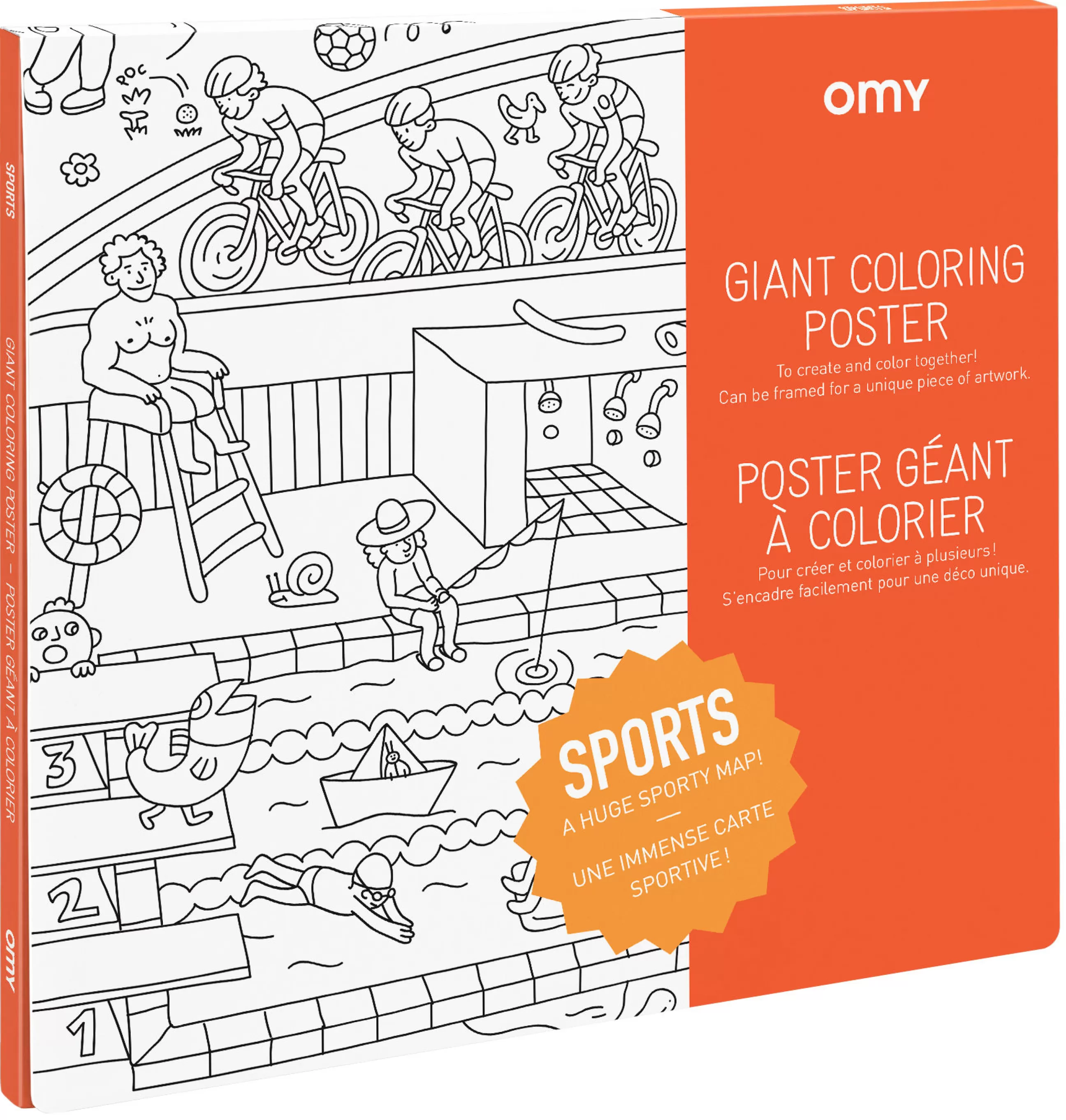 Jeux Et Loisirs>OMY Design & Play Poster A Colorier Papier Blanc Noir / 100 X 70 Cm - Blanc - Noir