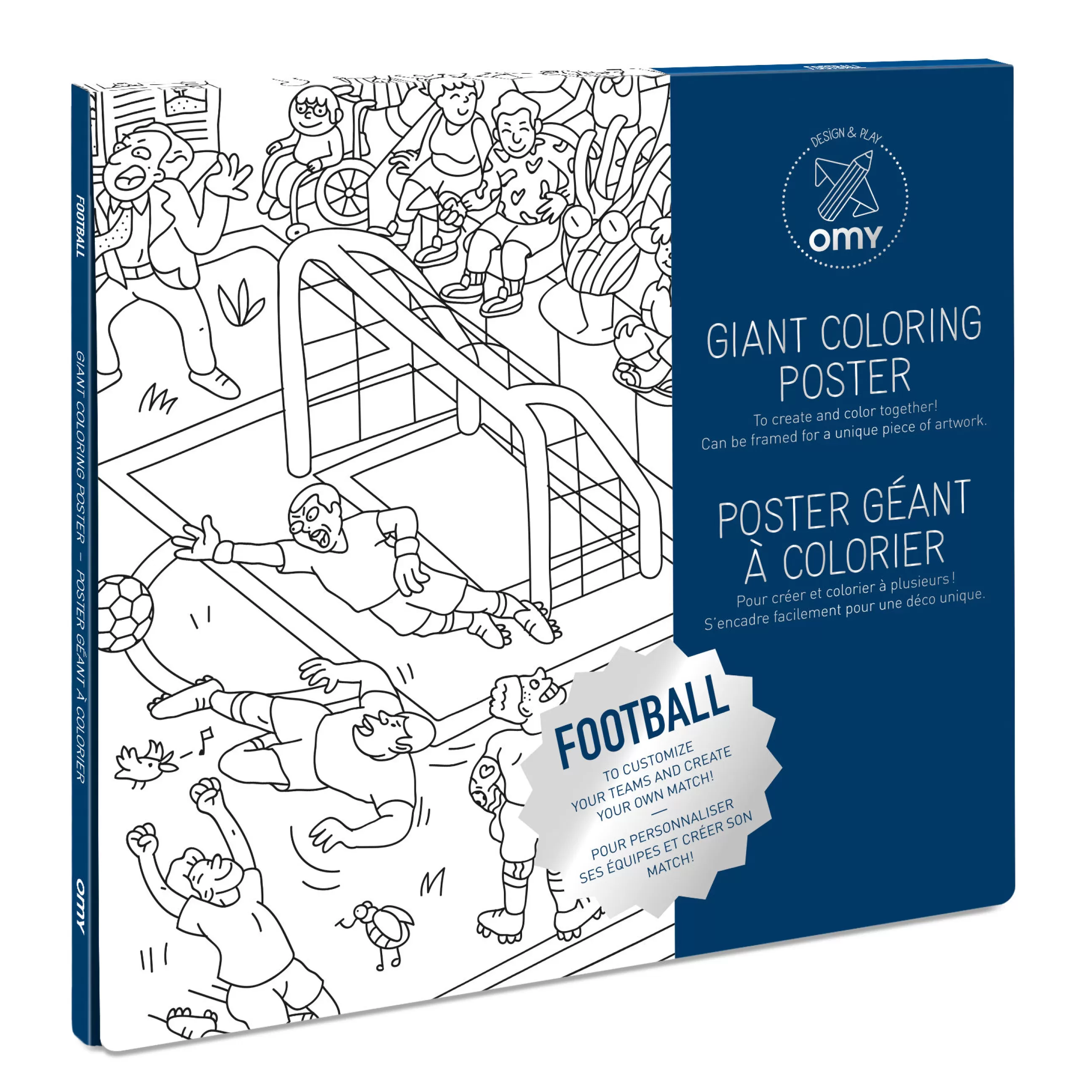 Jeux Et Loisirs>OMY Design & Play Poster A Colorier Papier Blanc Noir / 100 X 70 Cm - Blanc - Noir