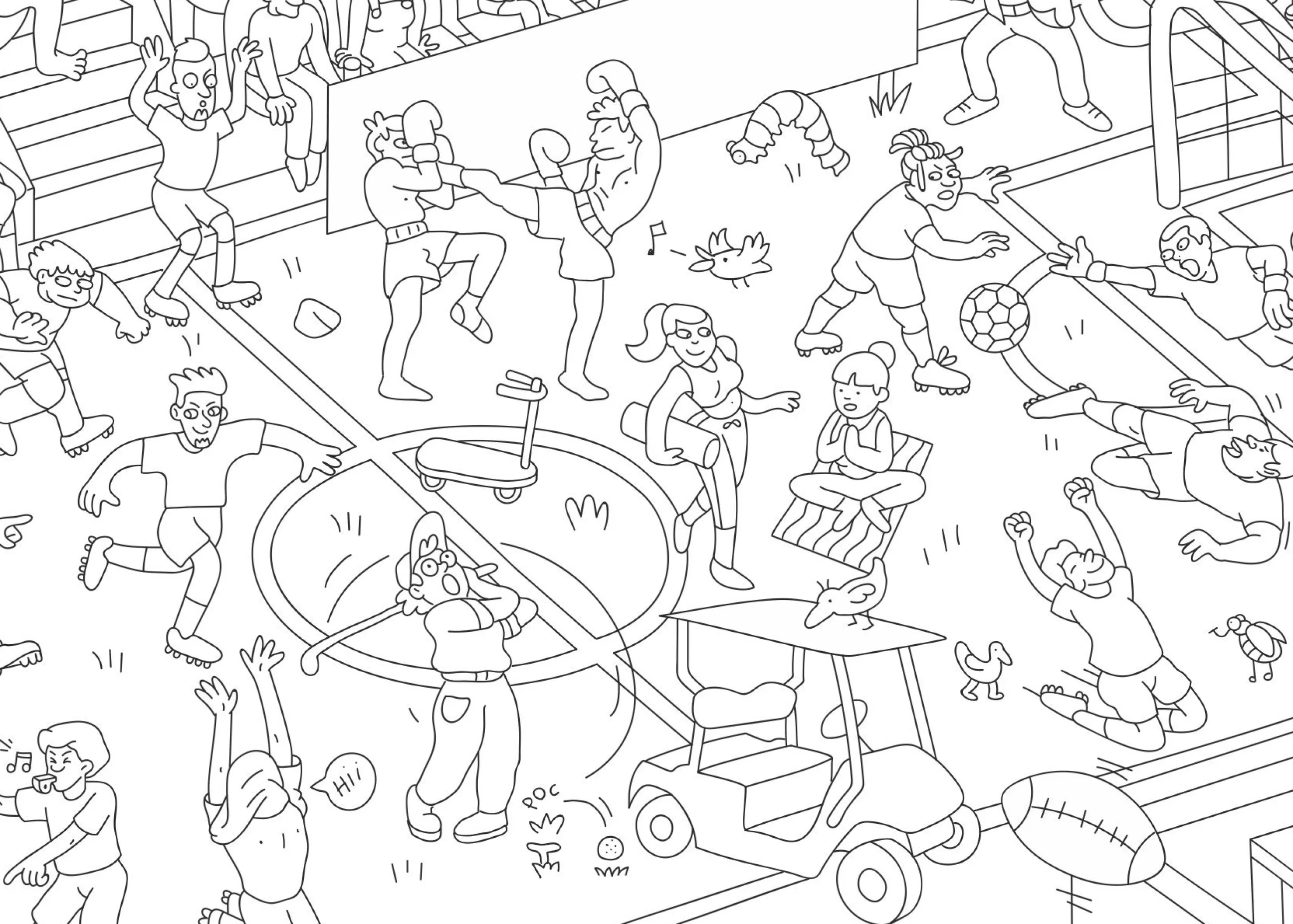 Jeux Et Loisirs>OMY Design & Play Poster A Colorier Papier Blanc Noir / 100 X 70 Cm - Blanc - Noir