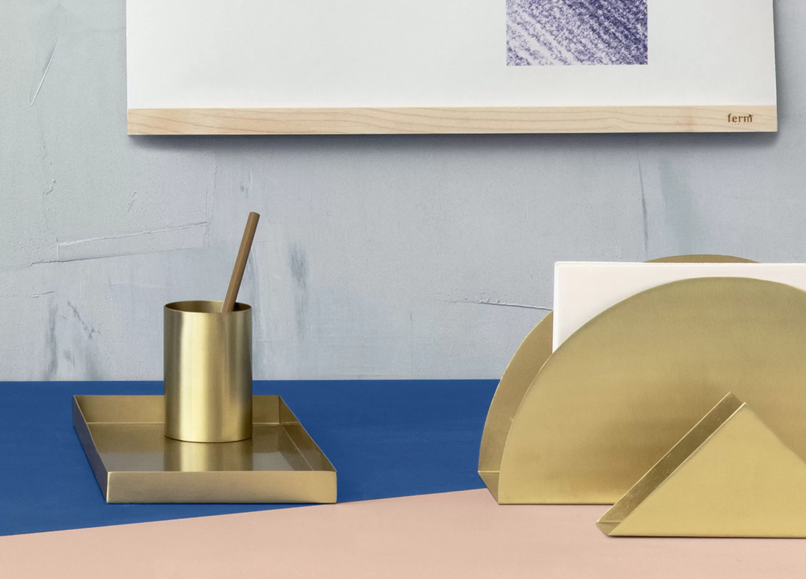 Accessoires Bureau>Ferm Living Pot A Crayons Brass Metal Or - Laiton