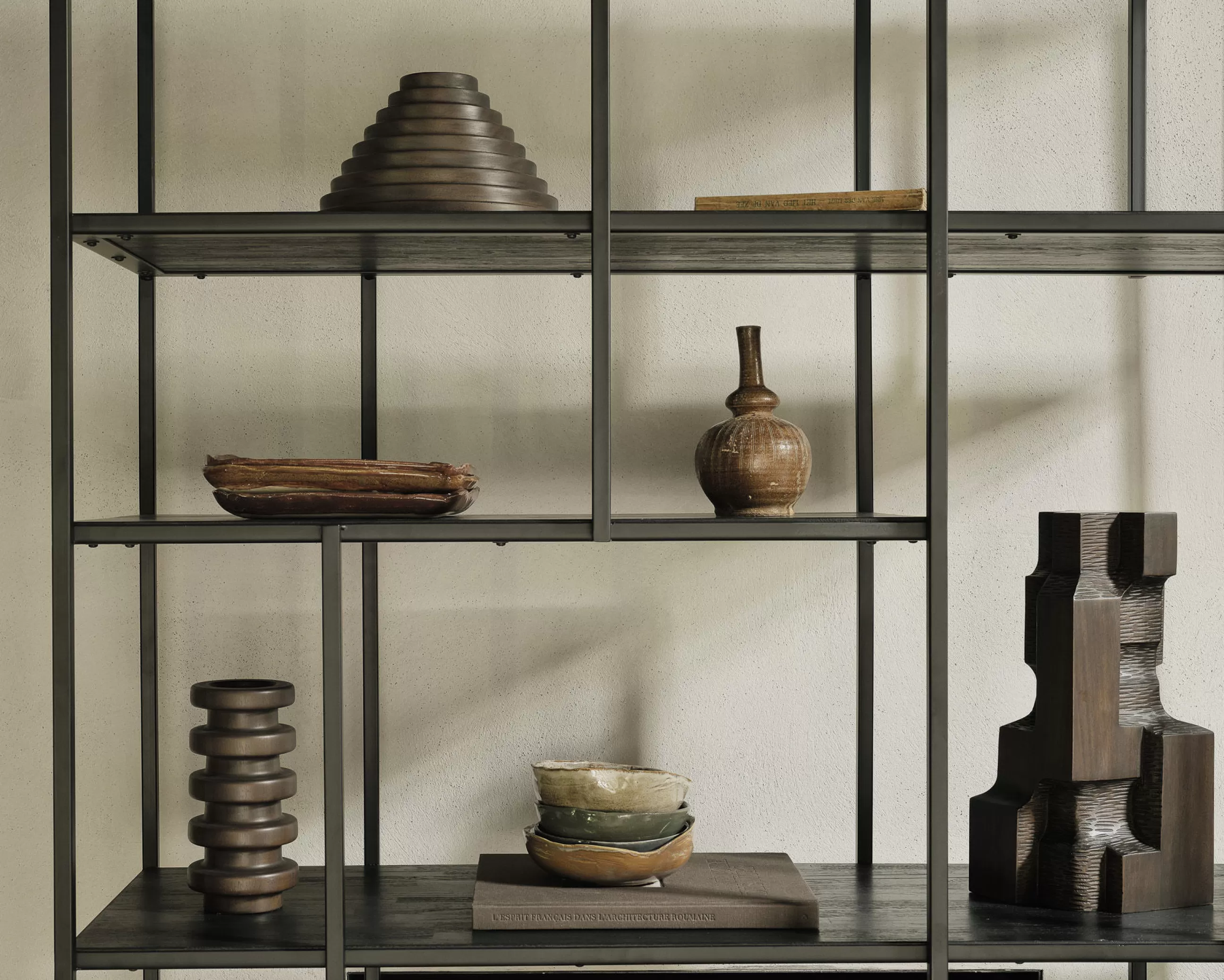 Accessoires Bureau>Ethnicraft Pot Cities - Babylon Bois Naturel / Sculpture En - Fait Main - Acajou
