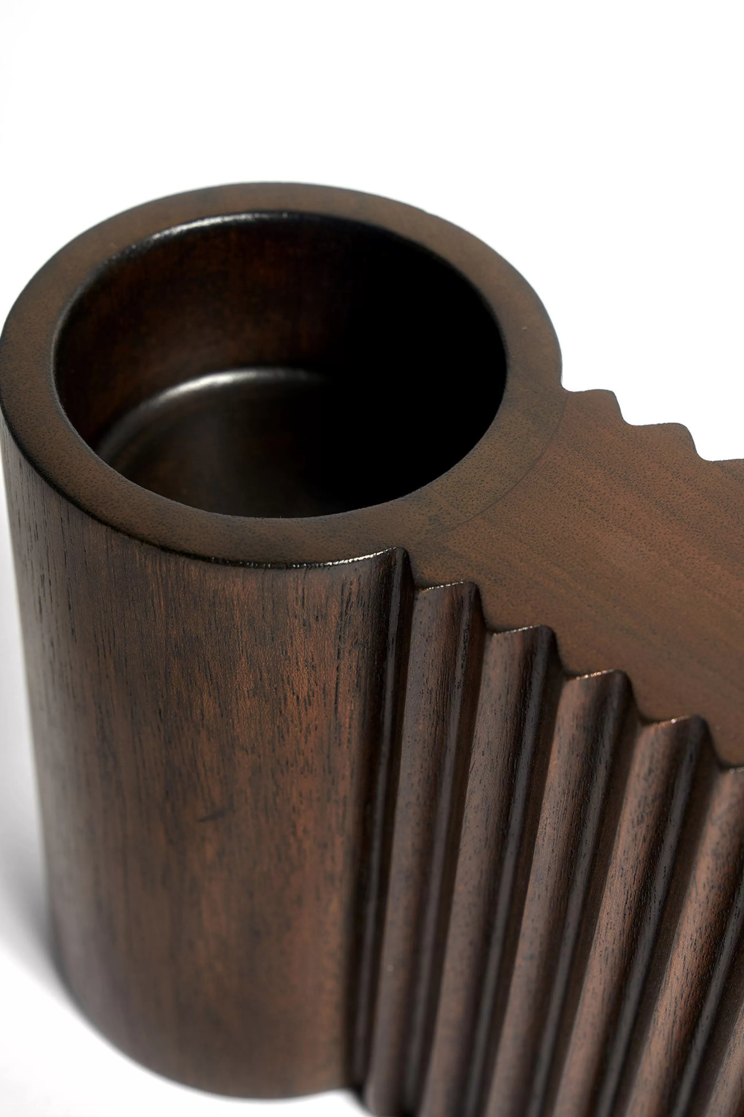 Accessoires Bureau>Ethnicraft Pot Cities - Kabul Bois Naturel / Sculpture En - Fait Main - Acajou