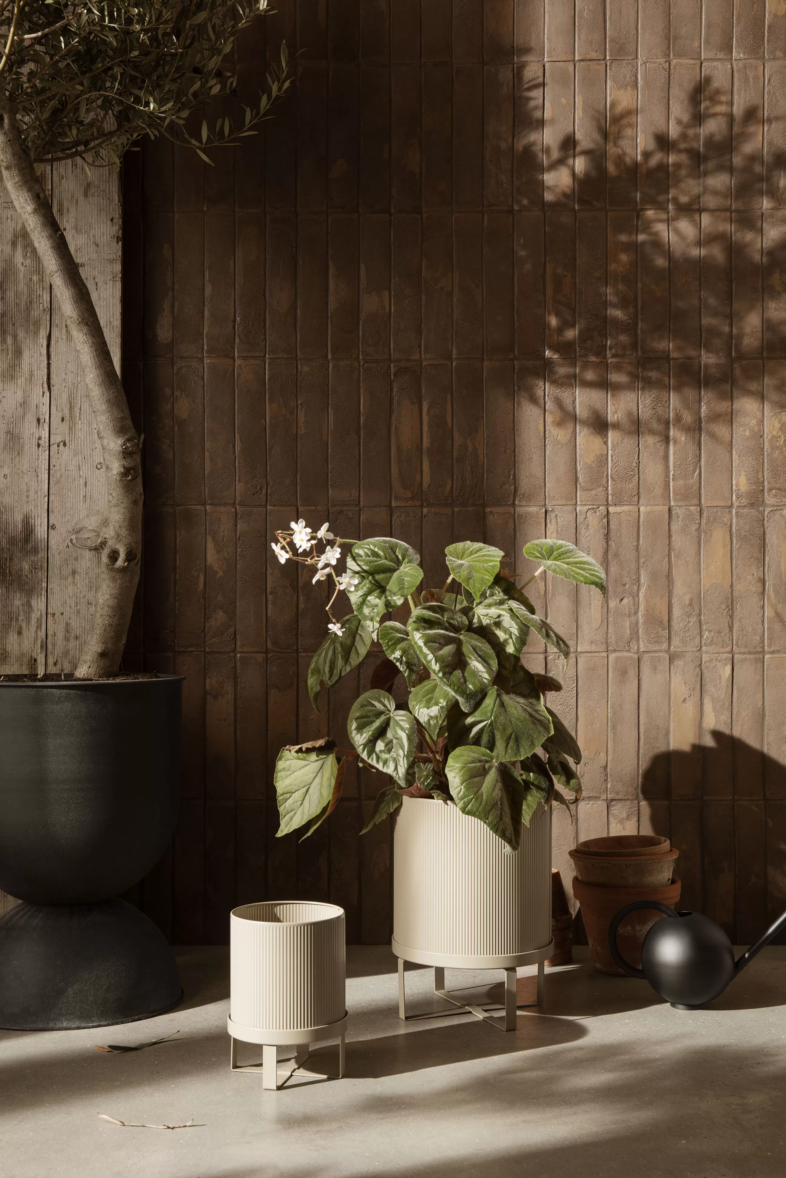 Pots Et Plantes>Ferm Living Pot De Fleurs Bau Large Metal Beige / O 28 Cm - Metal - Beige Cachemire