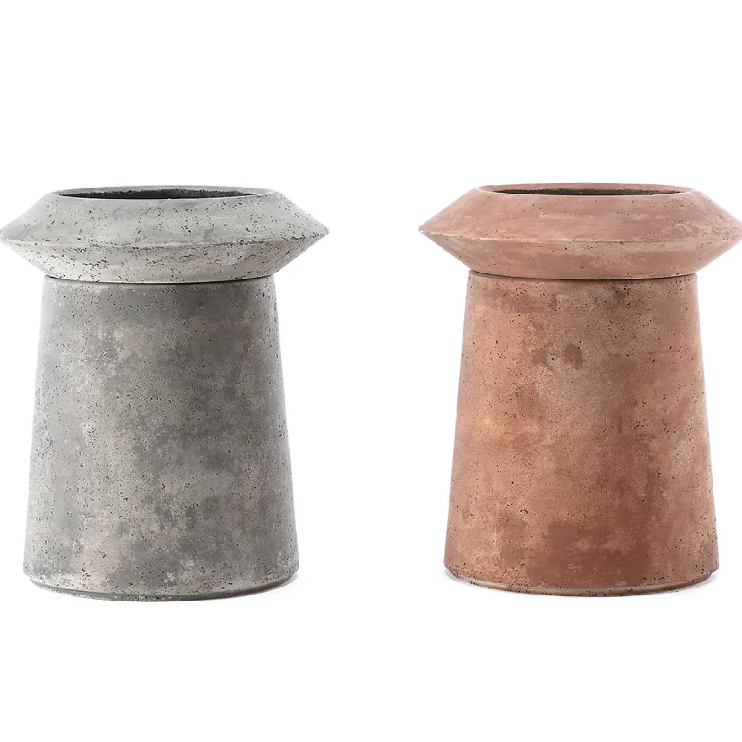 Pots Et Plantes>Ethimo Pot De Fleurs Bulbi Crocus Pierre Rouge Marron / Beton / O 73 X H 27 Cm - Rouge Brique