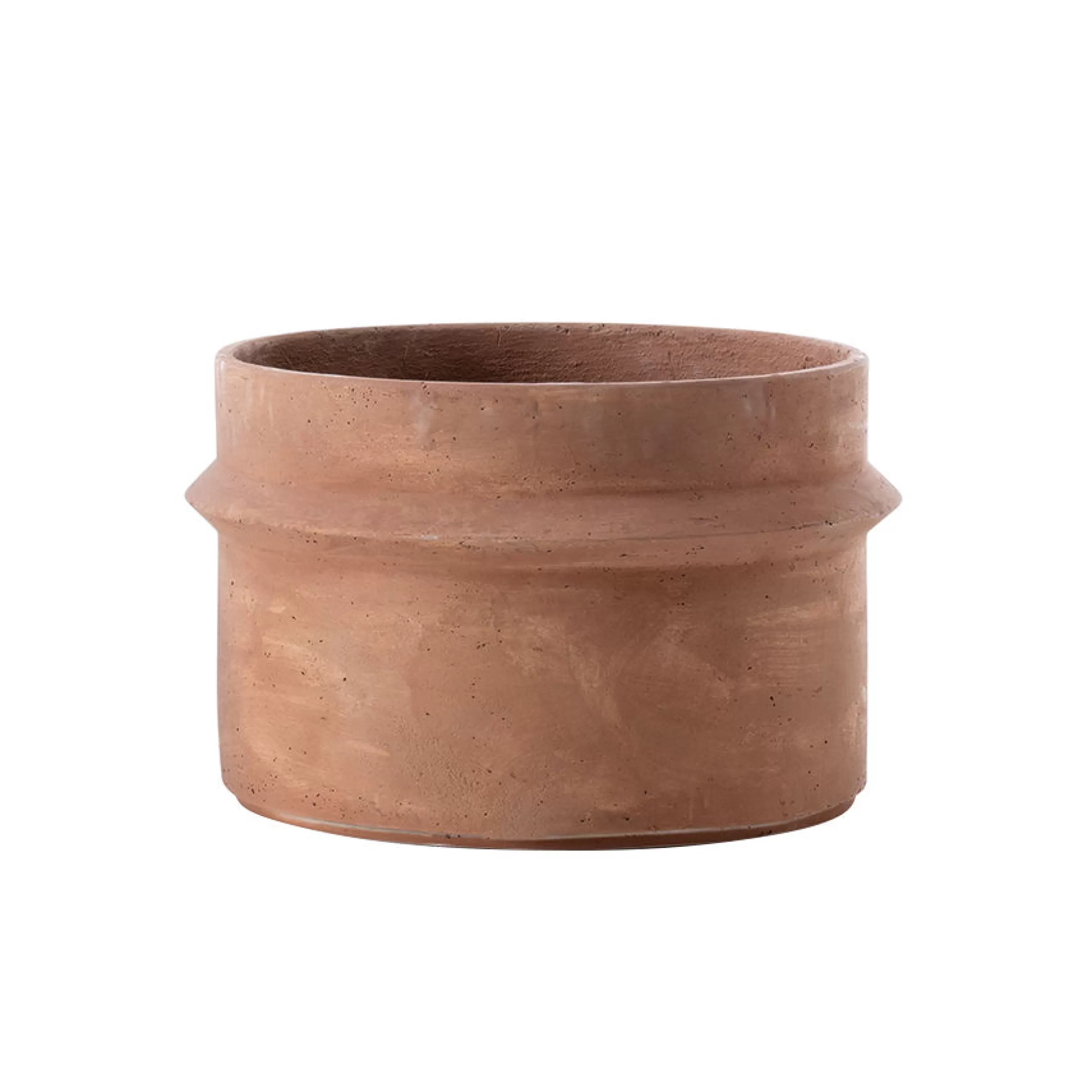 Pots Et Plantes>Ethimo Pot De Fleurs Bulbi Dahlia Pierre Rouge Marron / Beton  / O 75 X H 47 Cm - Rouge Brique