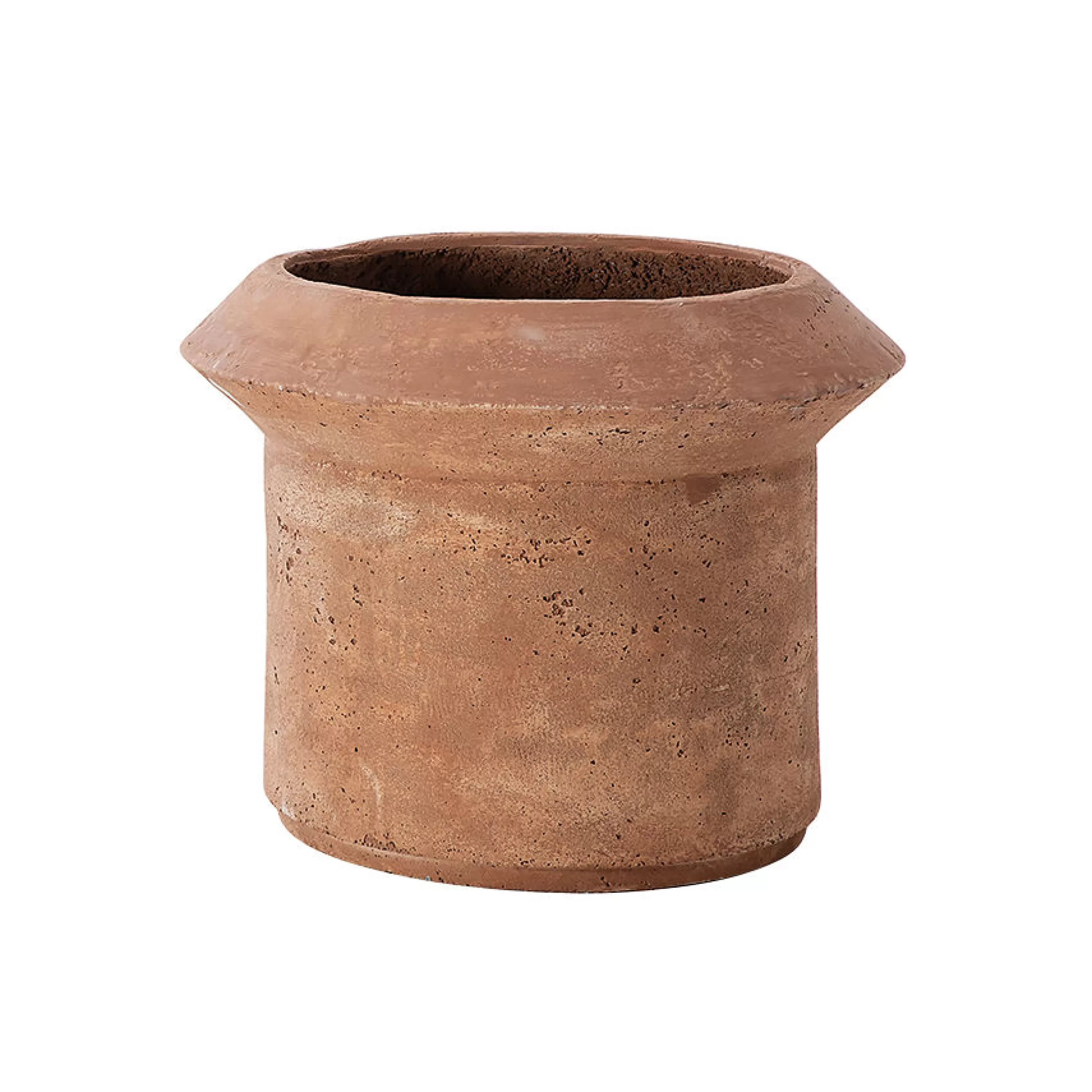 Pots Et Plantes>Ethimo Pot De Fleurs Bulbi Lilium Pierre Rouge Marron / Beton  / O 67 X H 52 Cm - Rouge Brique