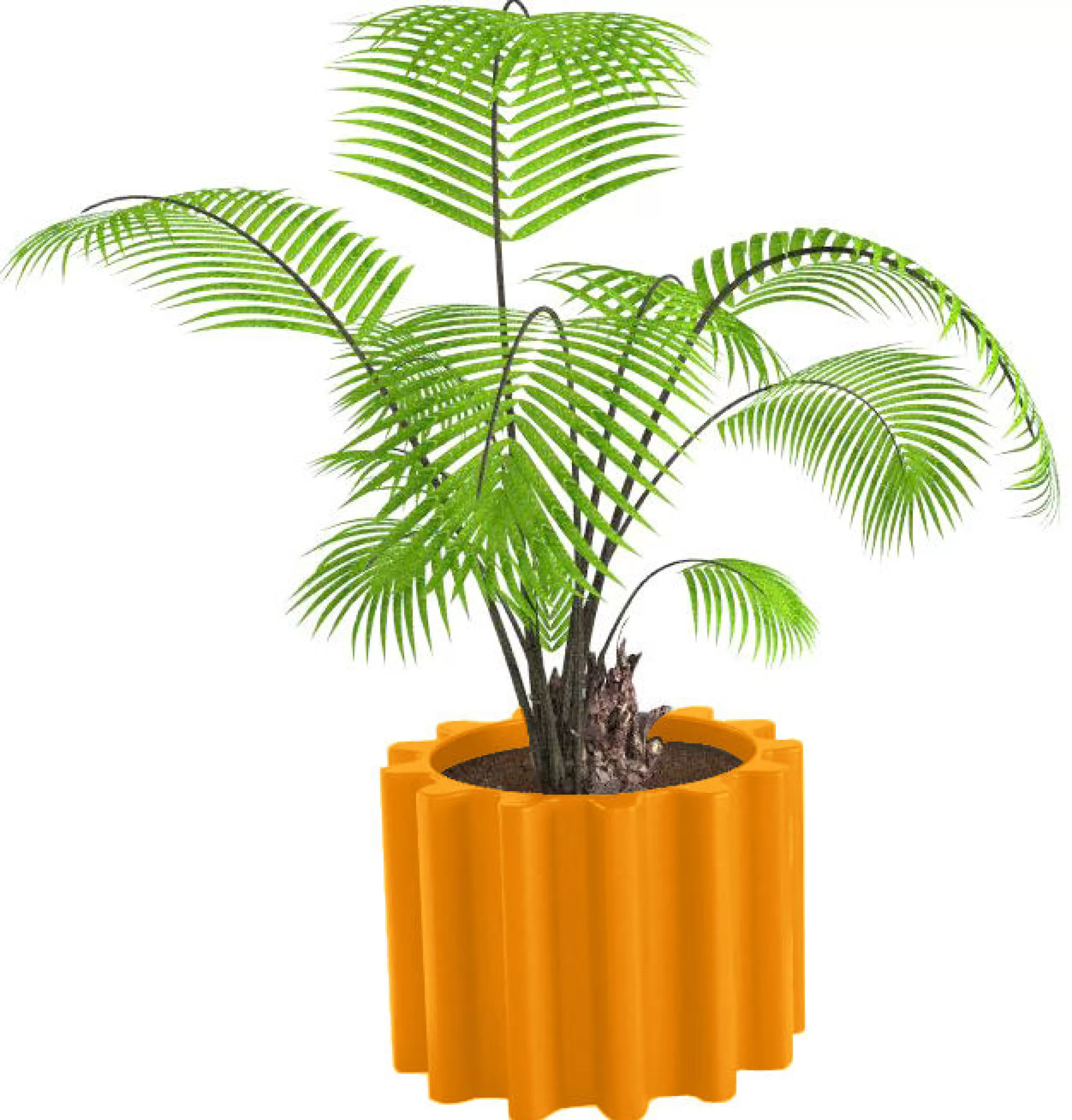 Pots Et Plantes>Slide Pot De Fleurs Gear Plastique- Orange