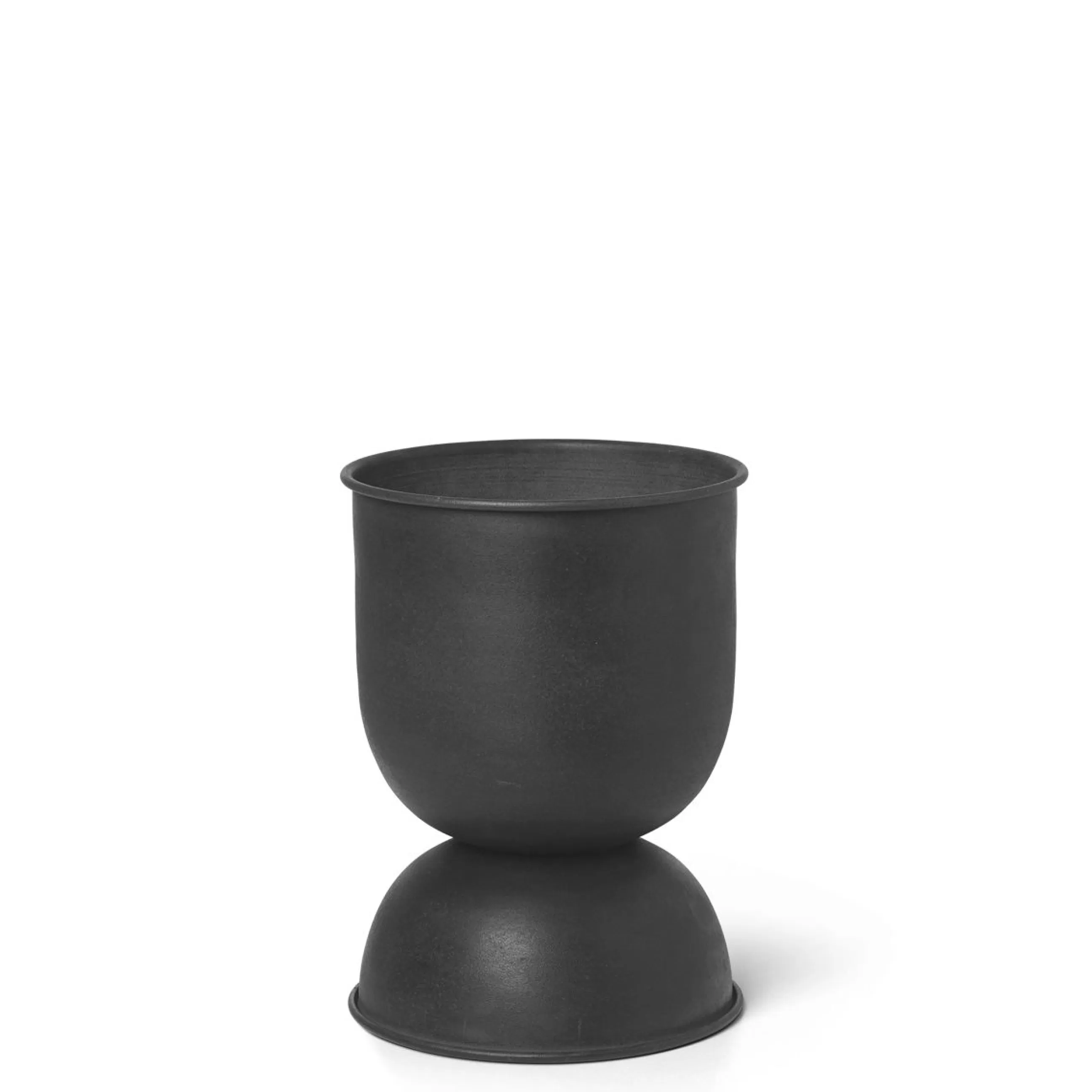 Pots Et Plantes>Ferm Living Pot De Fleurs Hourglass Extra Small Metal / Metal - O 21 X H 30 Cm - Noir