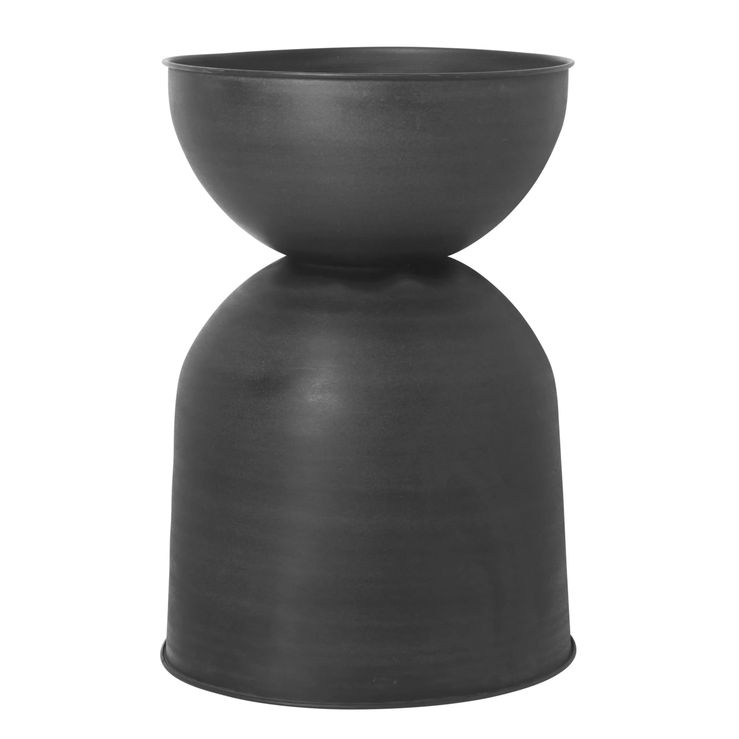 Pots Et Plantes>Ferm Living Pot De Fleurs Hourglass Large Metal / Metal - O 50 X H 73 Cm - Noir
