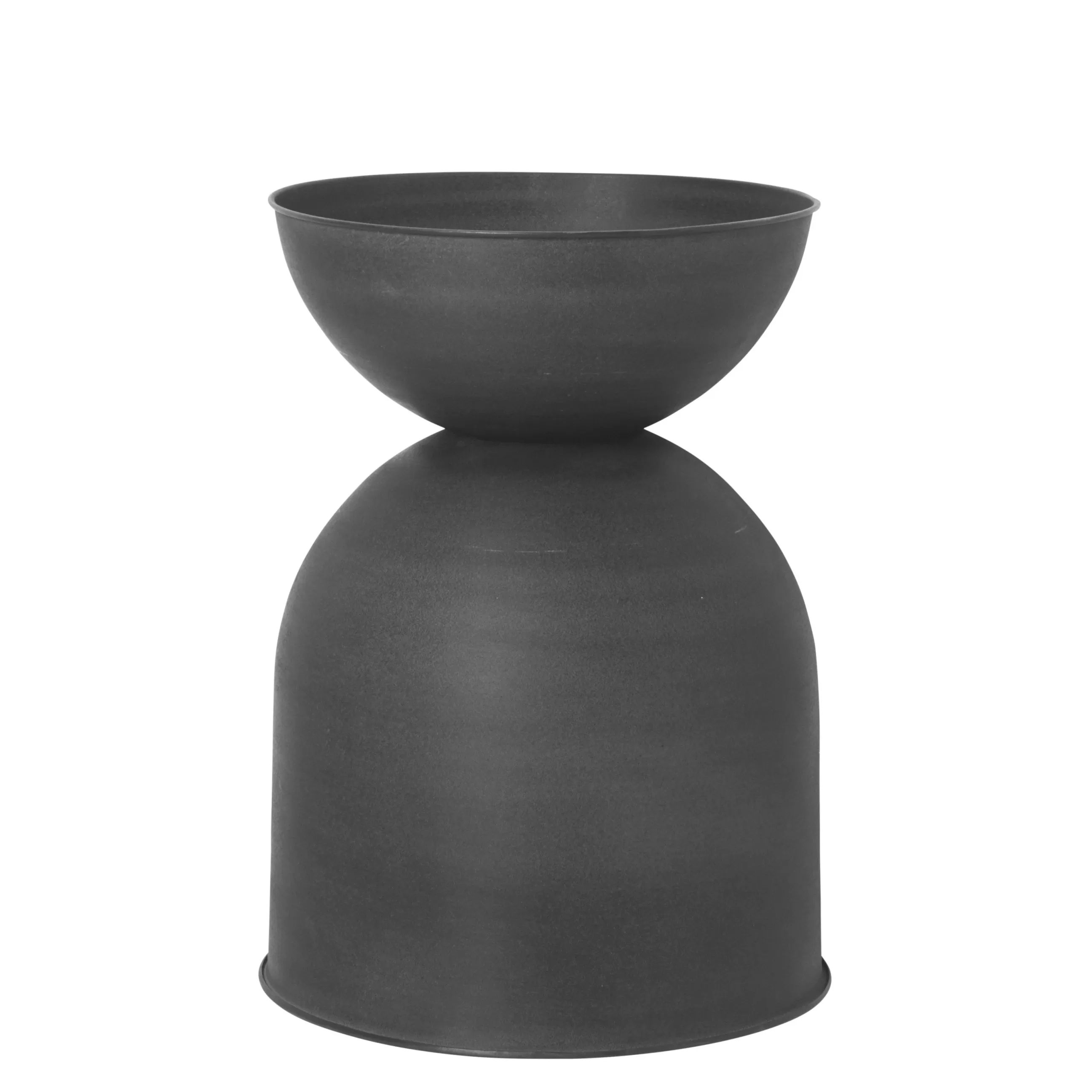 Pots Et Plantes>Ferm Living Pot De Fleurs Hourglass Mediuml Metal / Metal - O 41 X H 59 Cm - Noir