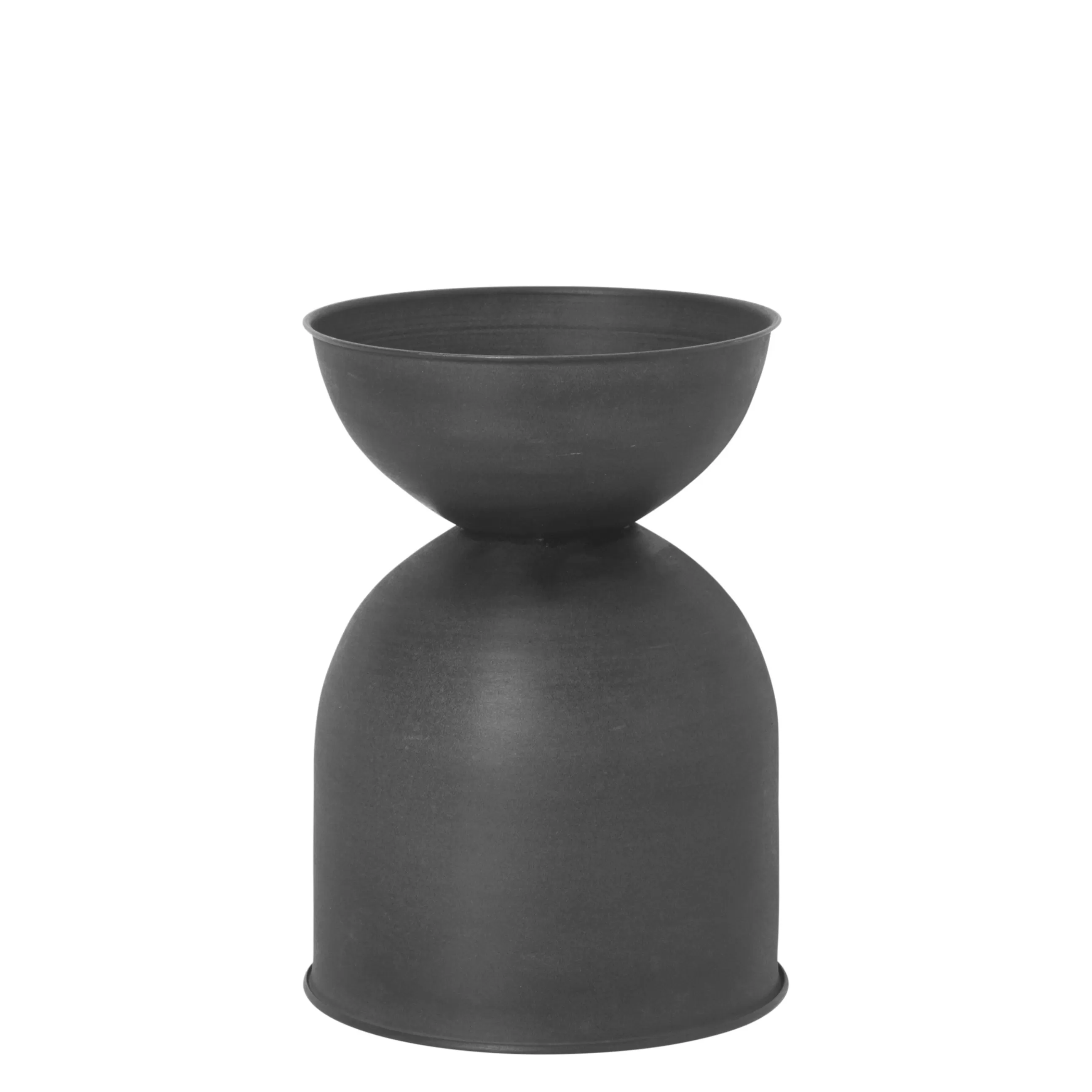 Pots Et Plantes>Ferm Living Pot De Fleurs Hourglass Small Metal / Metal - O 31 X H 42,5 Cm - Noir