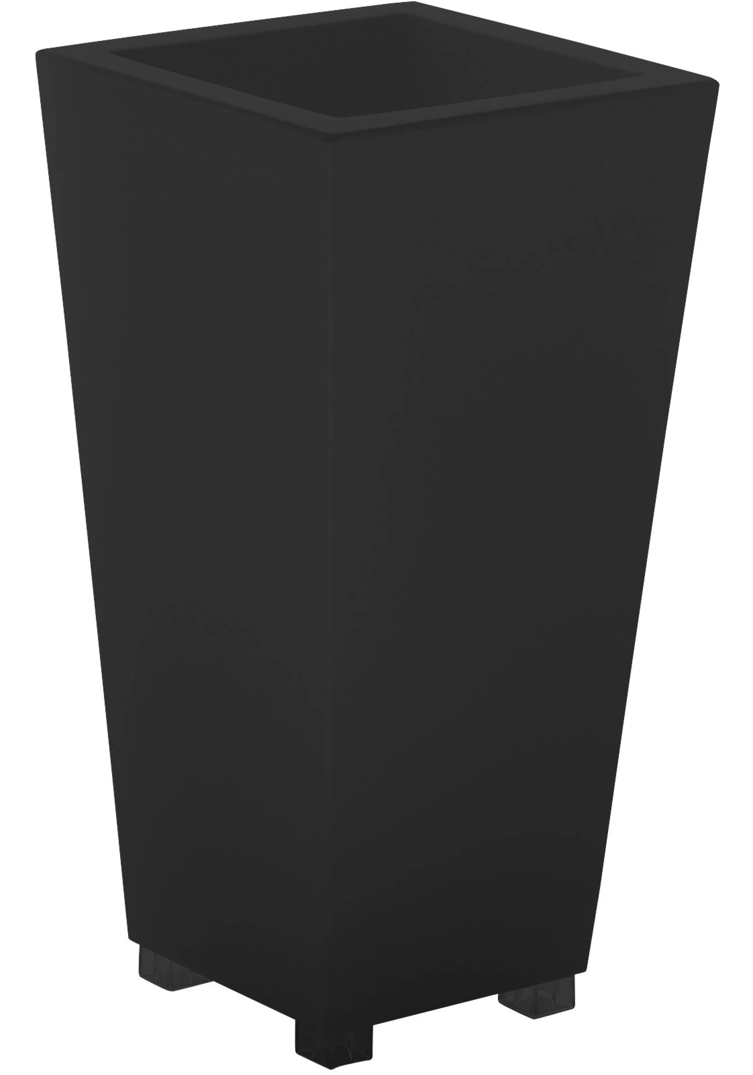 Pots Et Plantes>Serralunga Pot De Fleurs Kabin High 70 Plastique- Noir