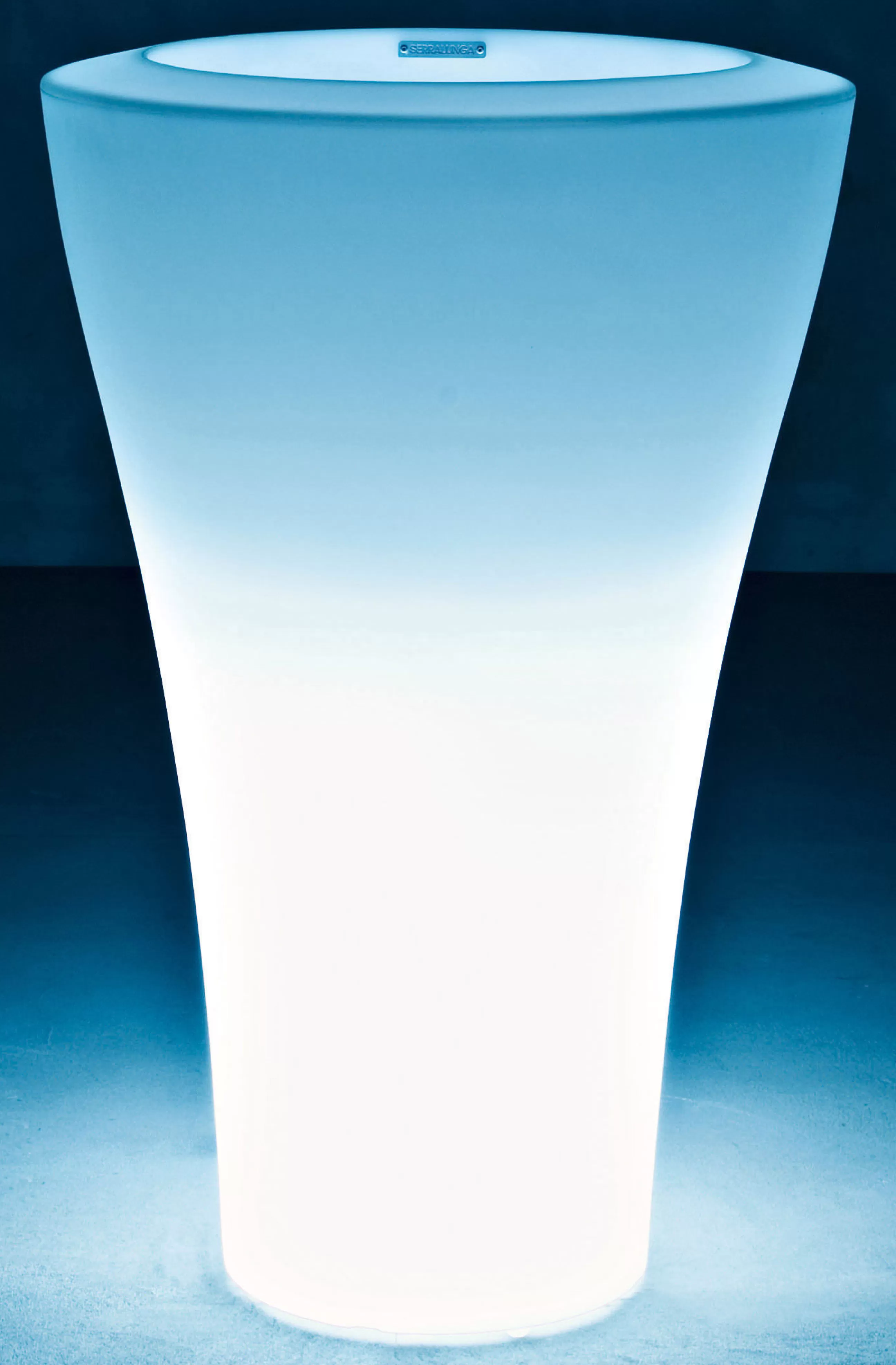 Mobilier Lumineux>Serralunga Pot De Fleurs Lumineux Ming Extra High Plastique H 140 Cm - Blanc