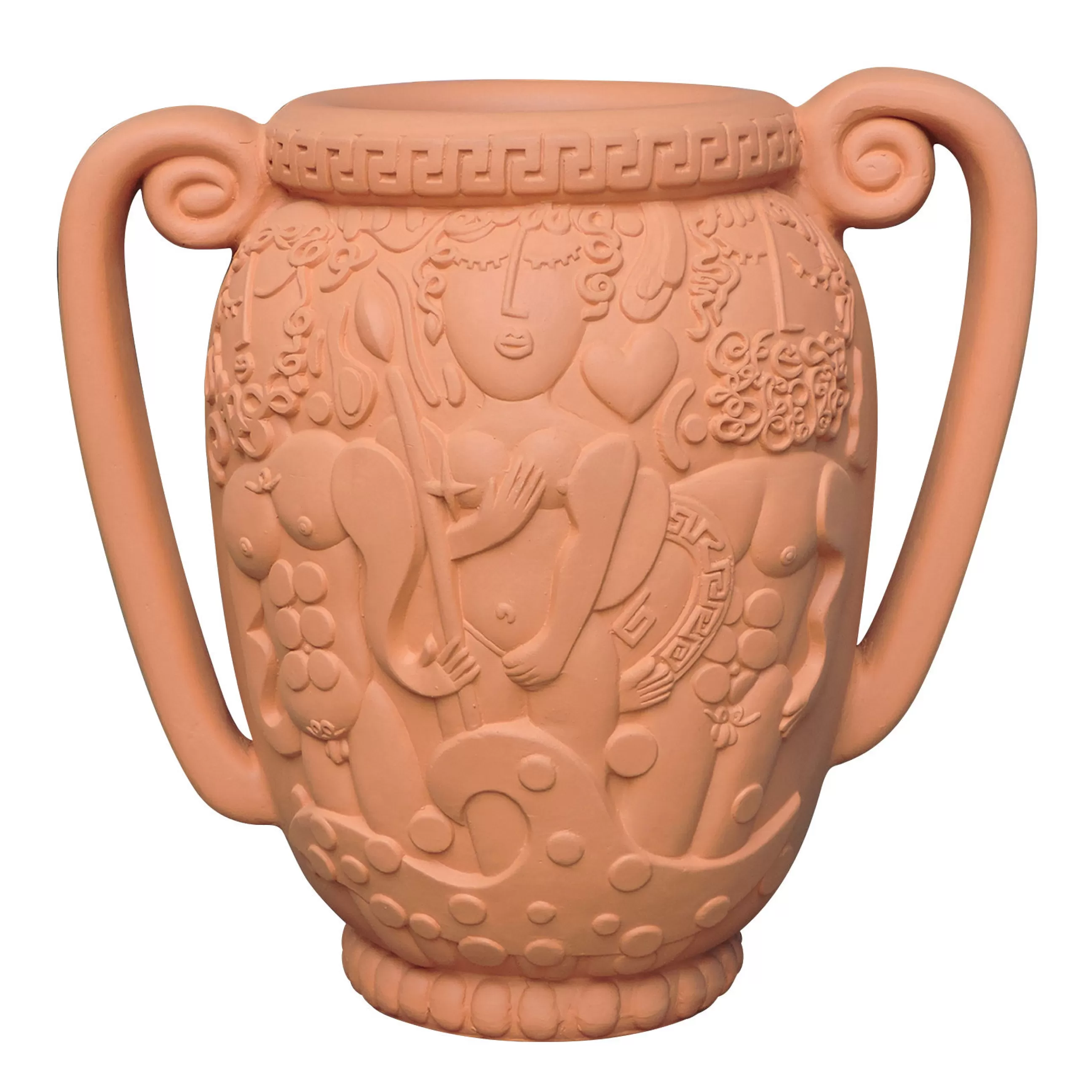 Pots Et Plantes>Seletti Pot De Fleurs Magna Graecia Ceramique Orange Marron / Anfora - H 140 Cm / Terre Cuite - Terracotta