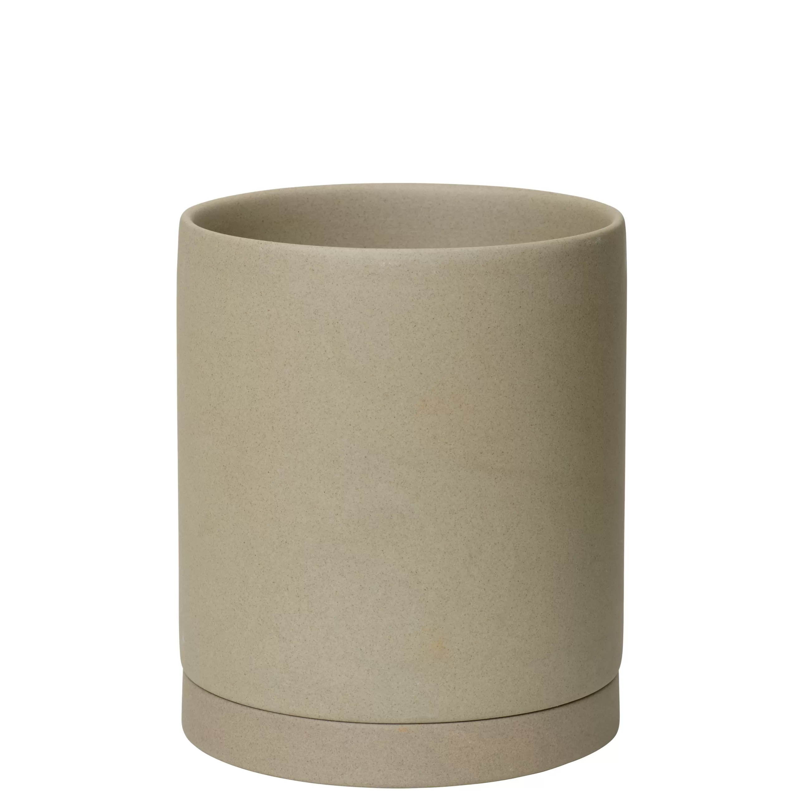Pots Et Plantes>Ferm Living Pot De Fleurs Sekki Large Ceramique Beige / O 15,7 X H 17,7 Cm - Gres - Sable