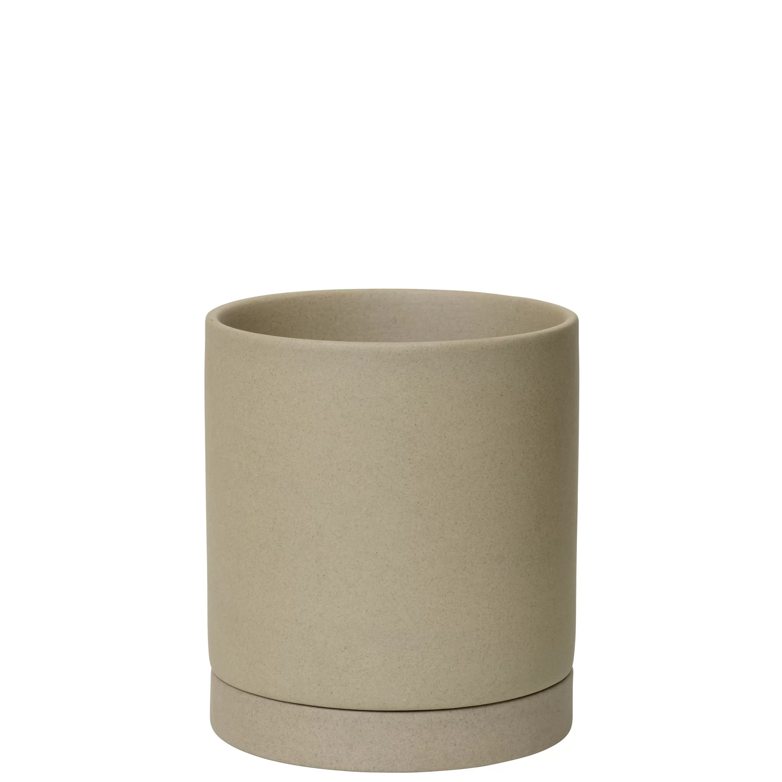 Pots Et Plantes>Ferm Living Pot De Fleurs Sekki Medium Ceramique Beige / O 13,5 X H 15,7 Cm - Gres - Sable