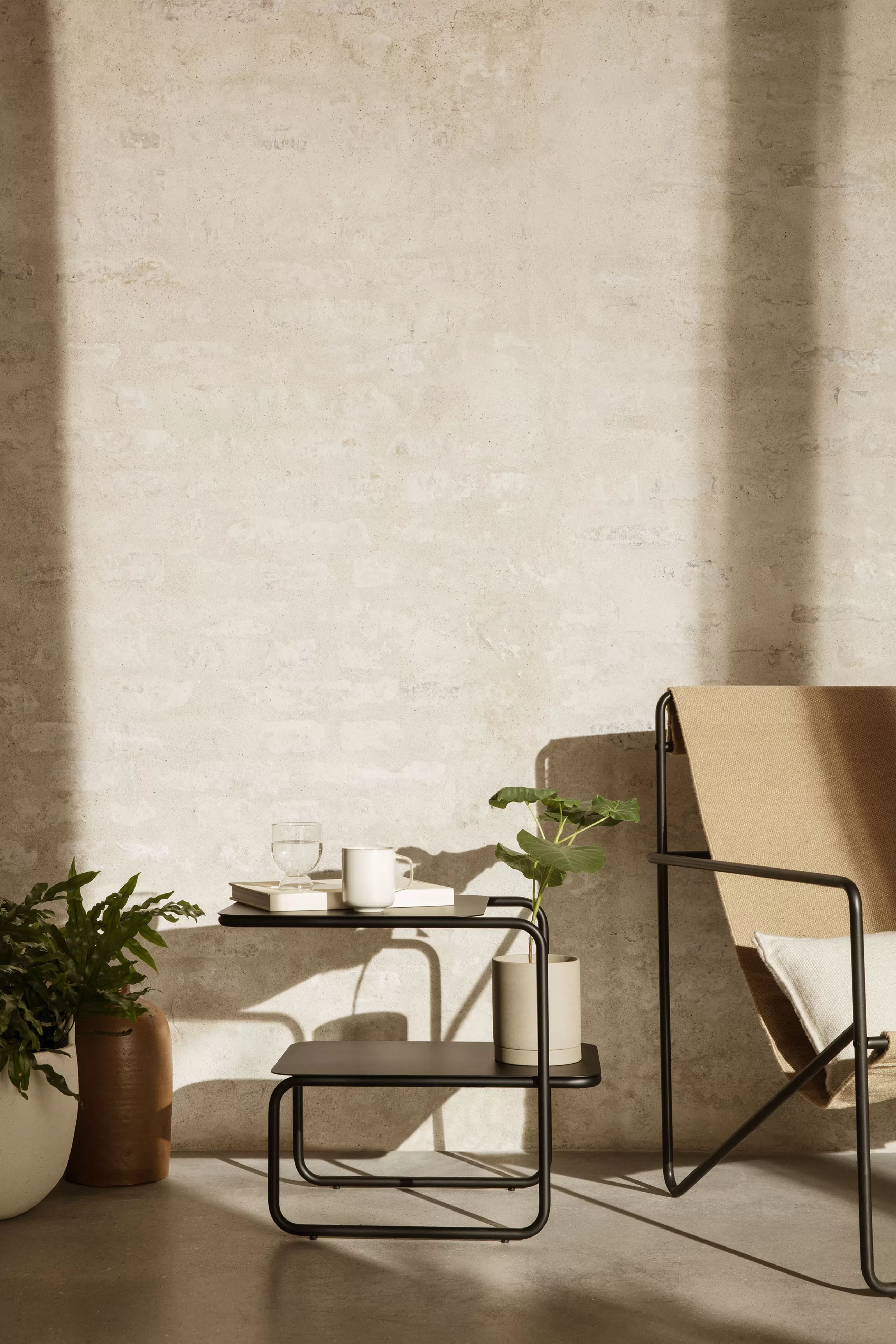 Pots Et Plantes>Ferm Living Pot De Fleurs Sekki Medium Ceramique Beige / O 13,5 X H 15,7 Cm - Gres - Sable