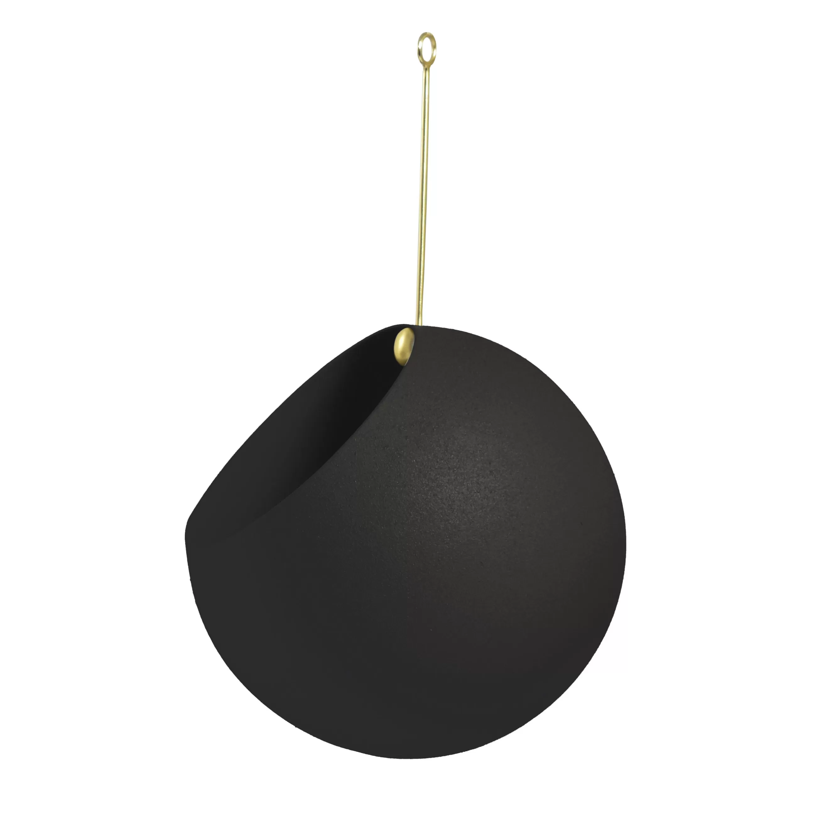 Pots Et Plantes>AYTM Pot De Fleurs Suspendu Globe Small Metal/ O 17 Cm - Metal - Noir - Or