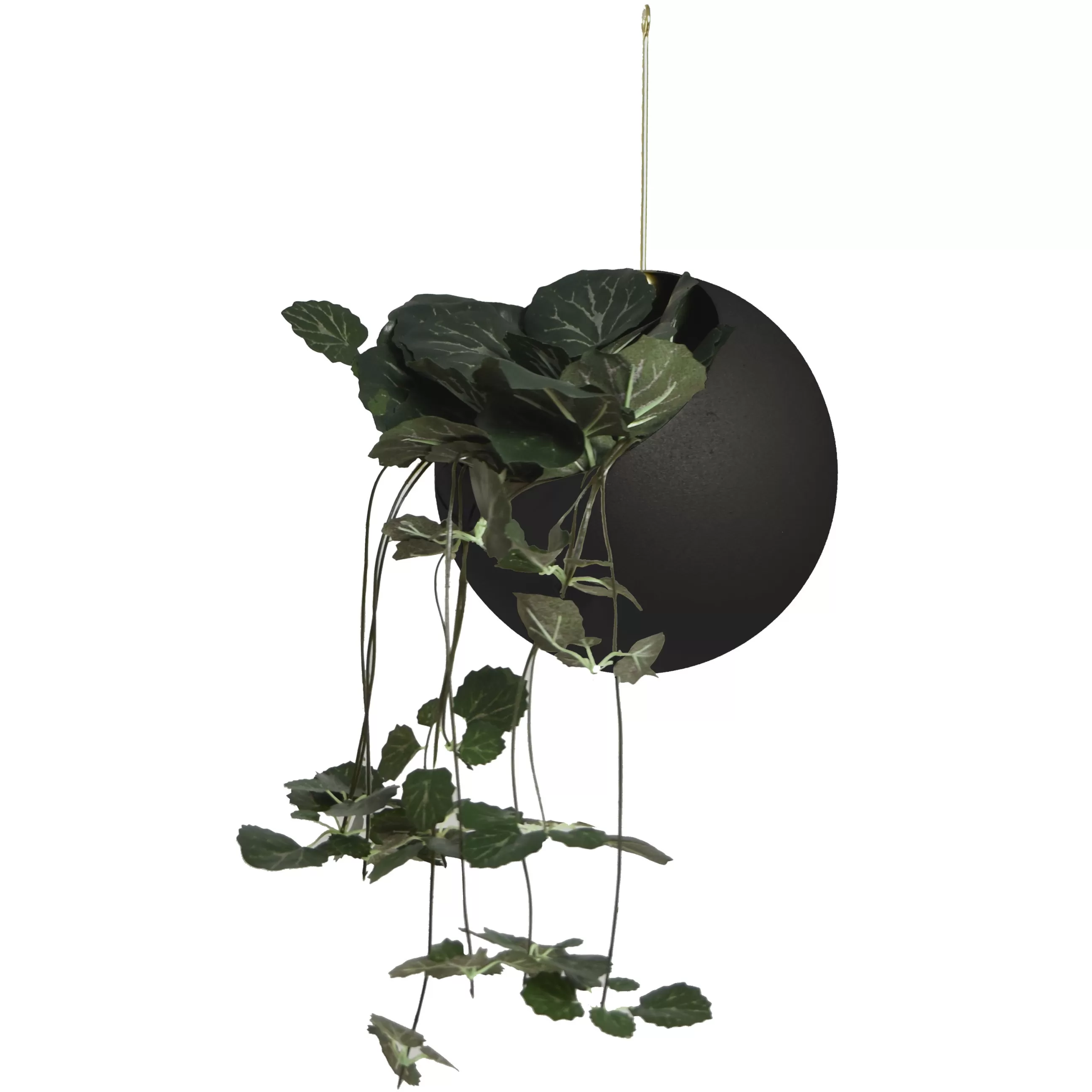 Pots Et Plantes>AYTM Pot De Fleurs Suspendu Globe Small Metal/ O 17 Cm - Metal - Noir - Or