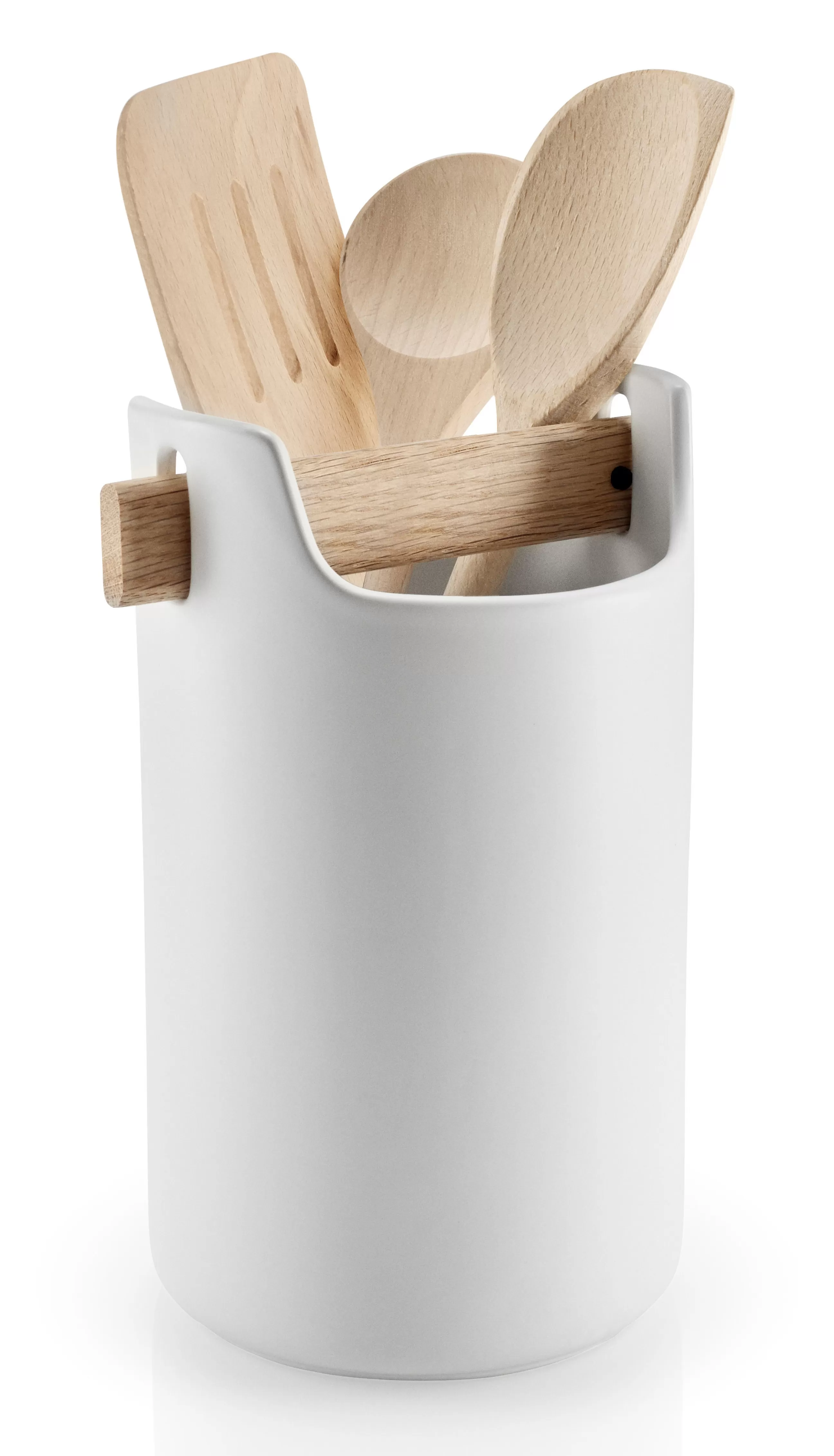 Nettoyage Et Rangement>Eva Solo Pot Toolbox Ceramique Blanc Bois Naturel / O 18 X H 20 Cm - Ceramique & Chene - Blanc - Chene
