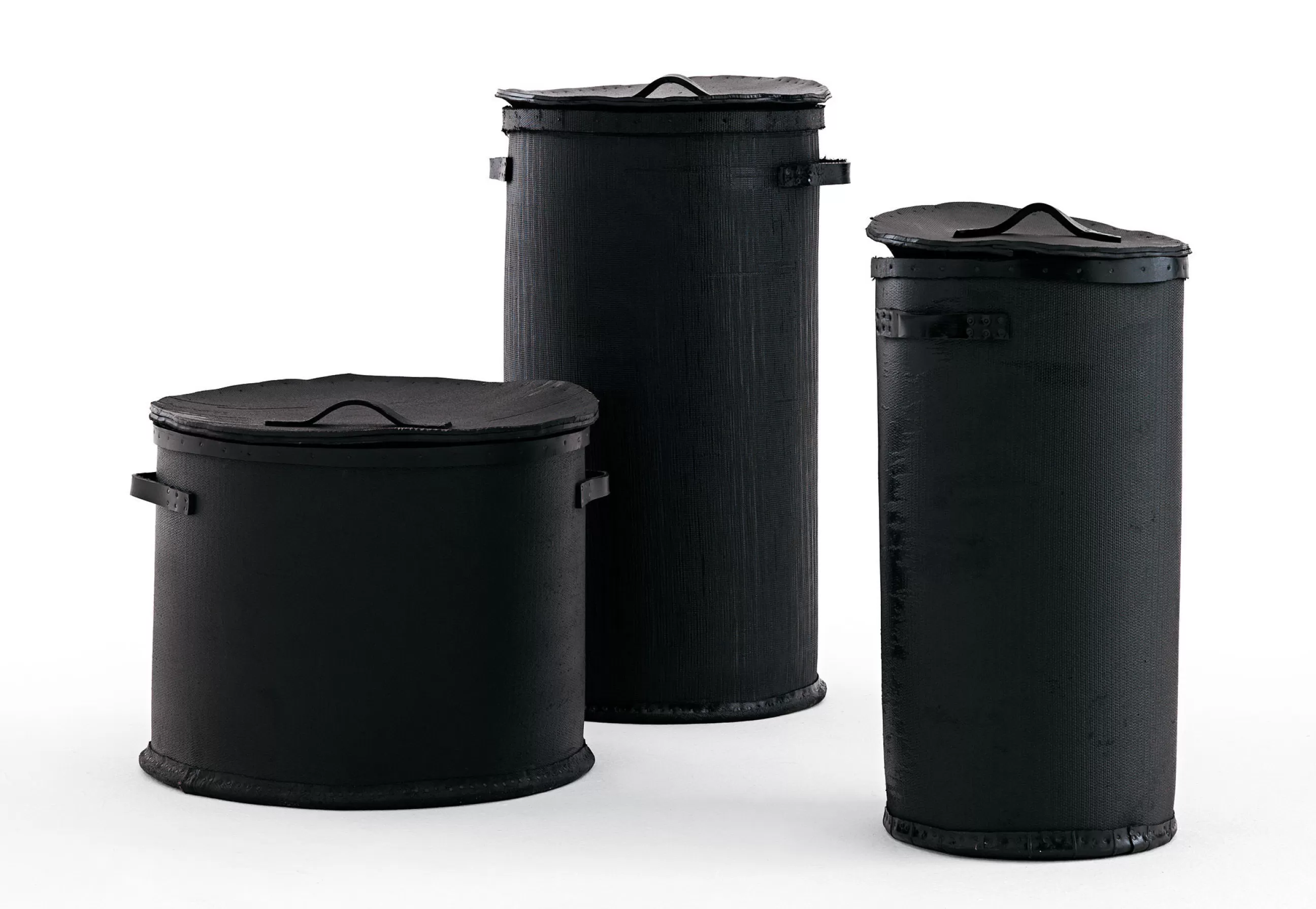 Nettoyage Et Rangement>Opinion Ciatti Poubelle  Plastique / Panier En Caoutchouc - O 32 X H 60 Cm - Noir