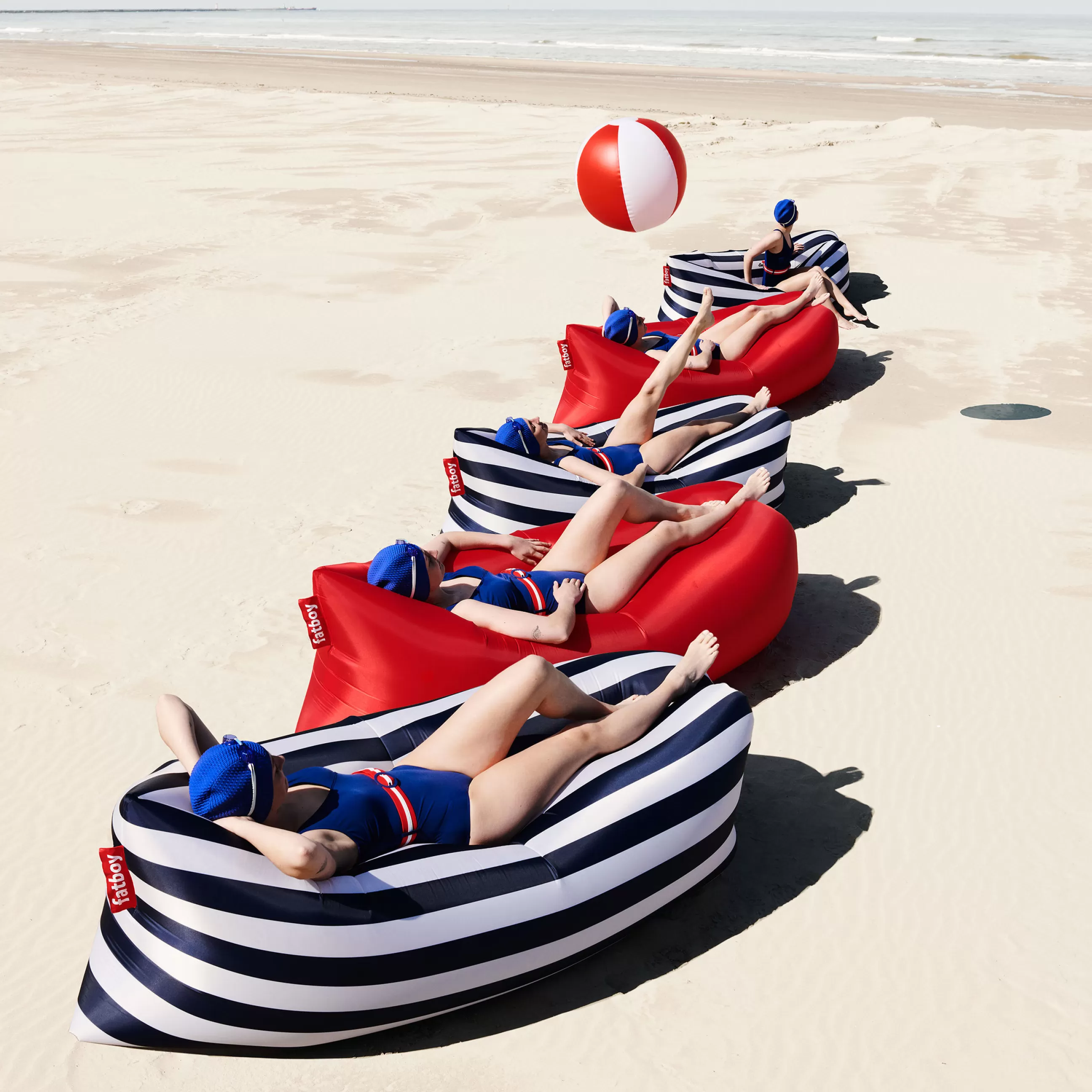 Bains De Soleil Chaises Longues Et Hamacs>Fatboy Pouf Gonflable Lamzac 3.0 Tissu Vert / L 200 Cm - Polyester - Vert Spinach