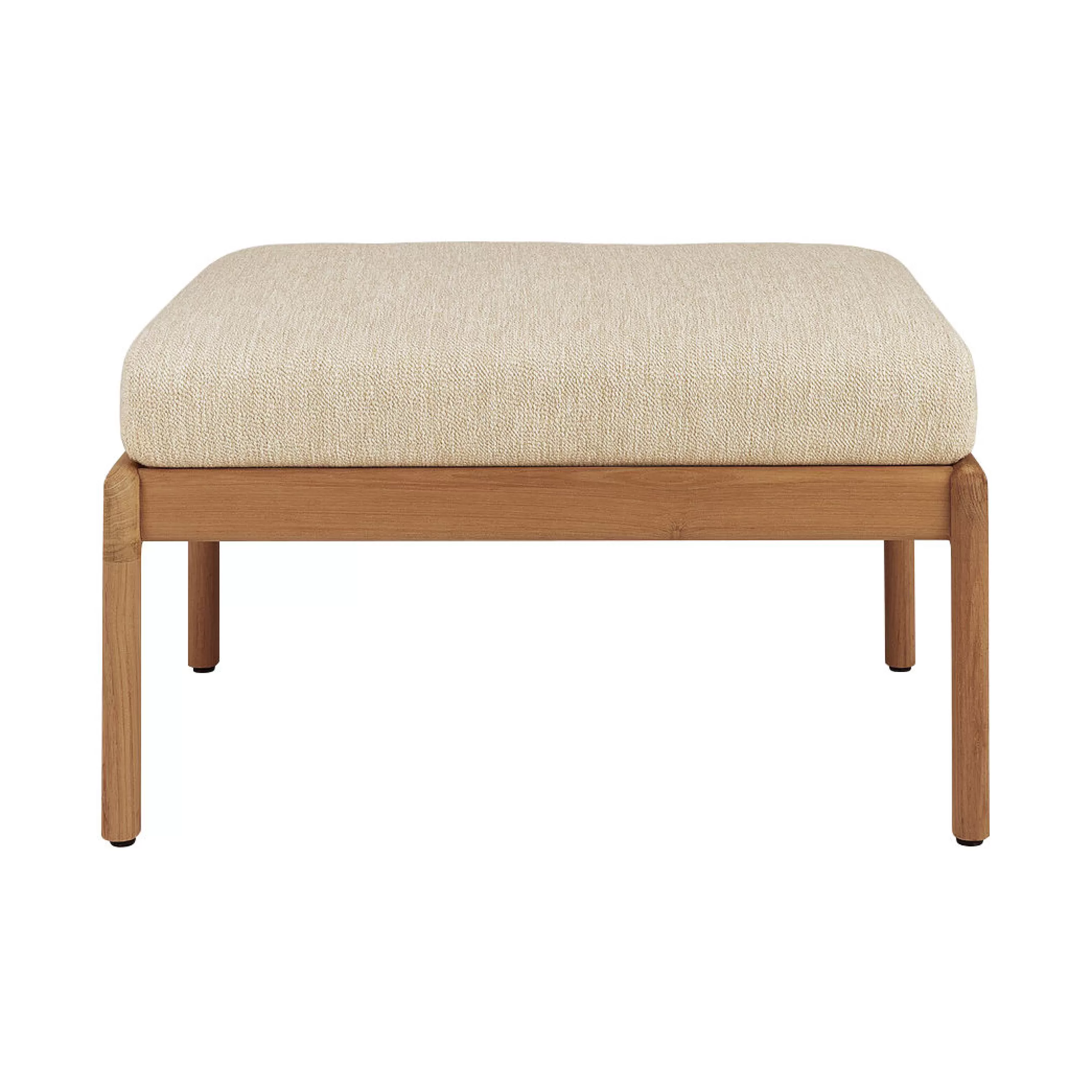 Poufs Coussins Tapis D'extérieur>Ethnicraft Pouf Jack Outdoor Tissu Bois Beige / Teck  - 71 X 54 Cm - Naturel - Teck