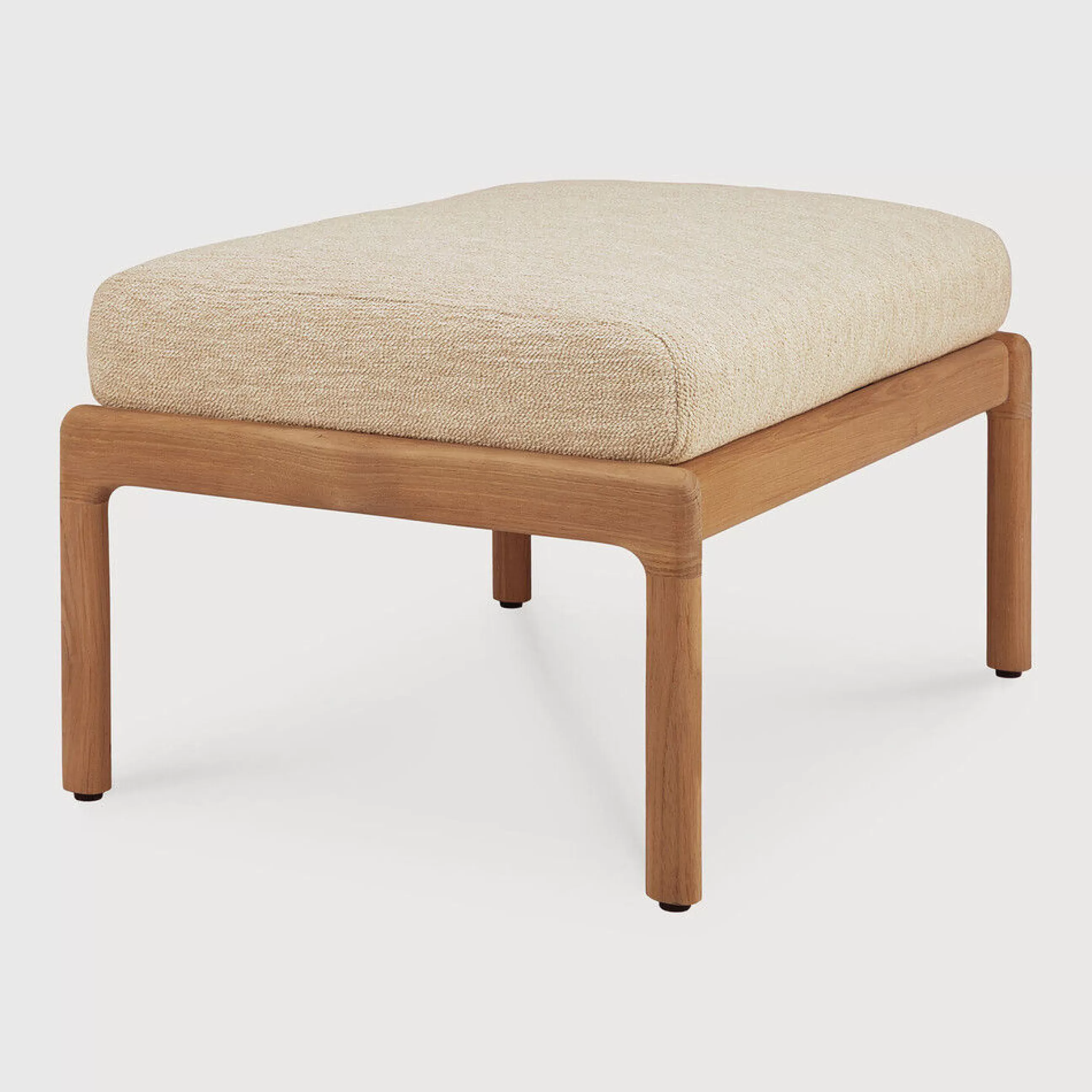 Poufs Coussins Tapis D'extérieur>Ethnicraft Pouf Jack Outdoor Tissu Bois Beige / Teck  - 71 X 54 Cm - Naturel - Teck