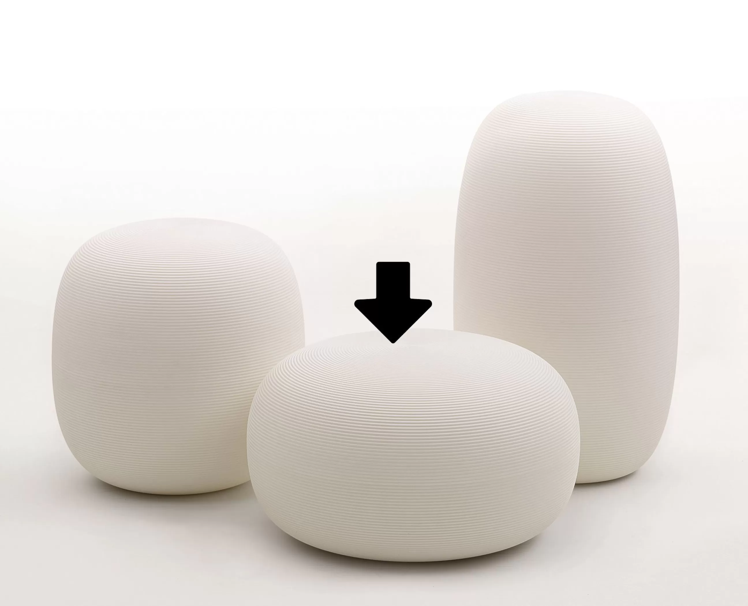 Poufs>MyYour Pouf Pandora Small Plastique / O 55 X H 31 Cm - Blanc